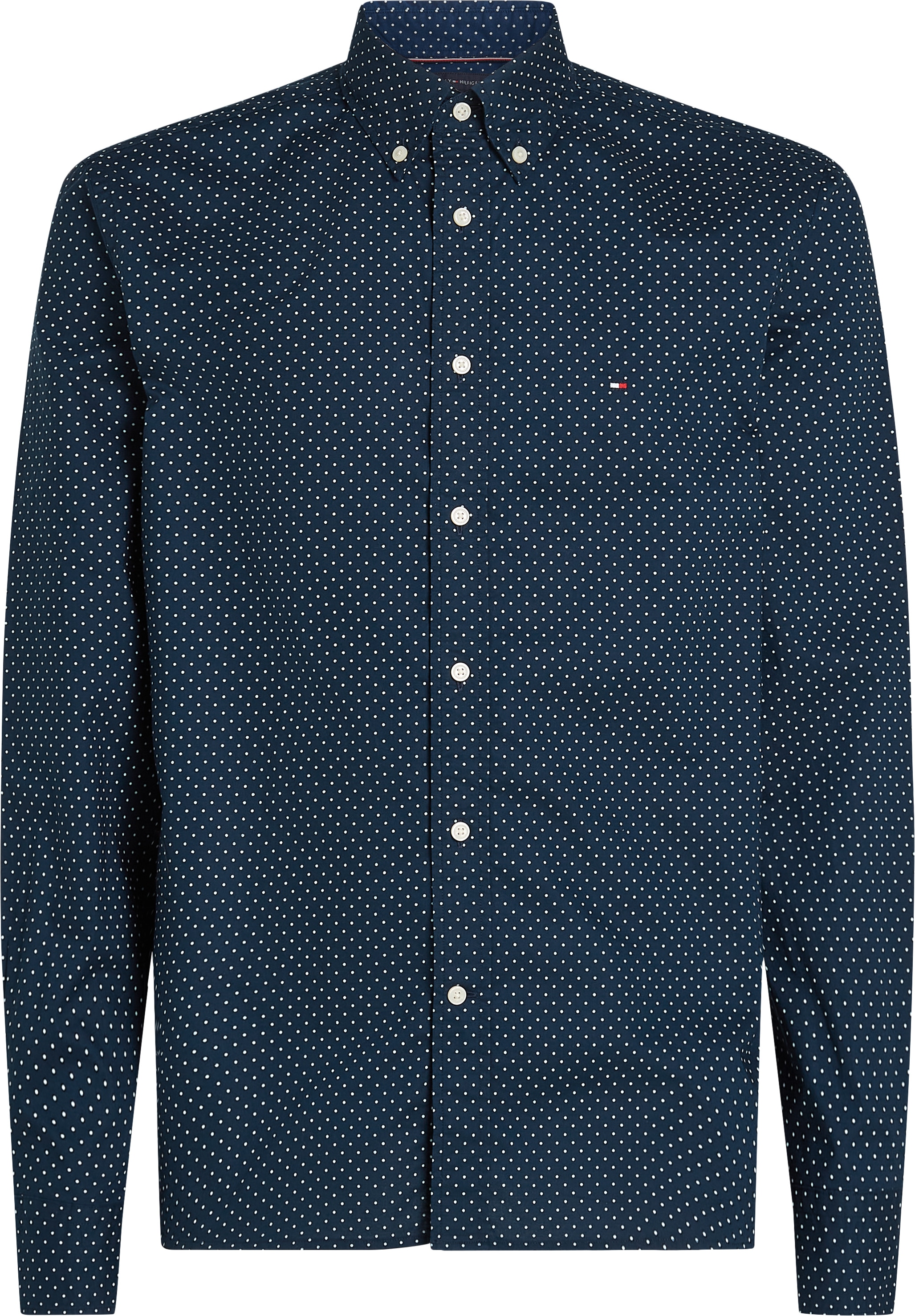 Tommy Hilfiger Businesshemd »FLEX POPLIN POLKA DOT RF SHIRT«, mit Punktprint