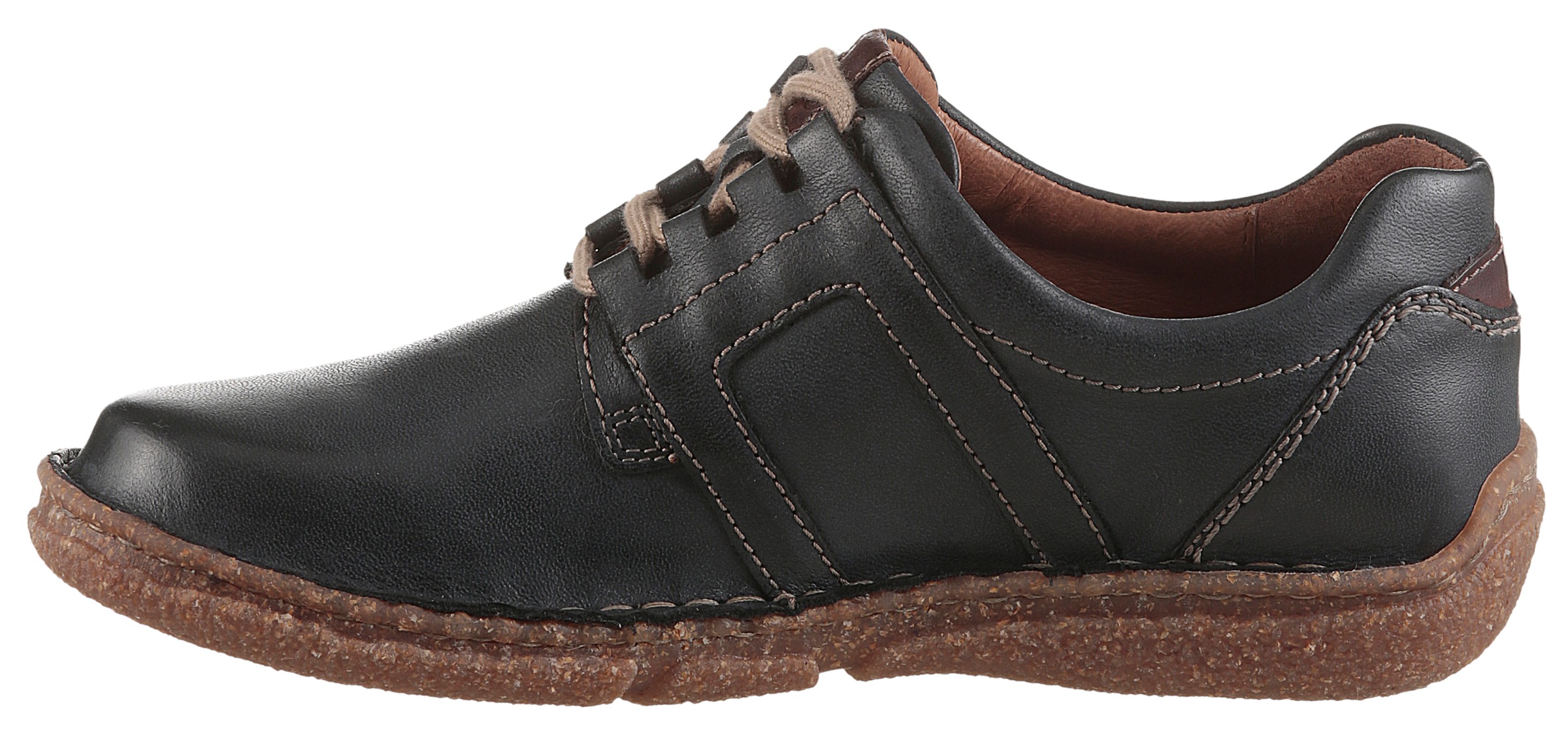 Josef Seibel Schnürschuh »Neele 44«, Freizeitschuh, Komfortschuh mit Wechselfußbett aus Leder