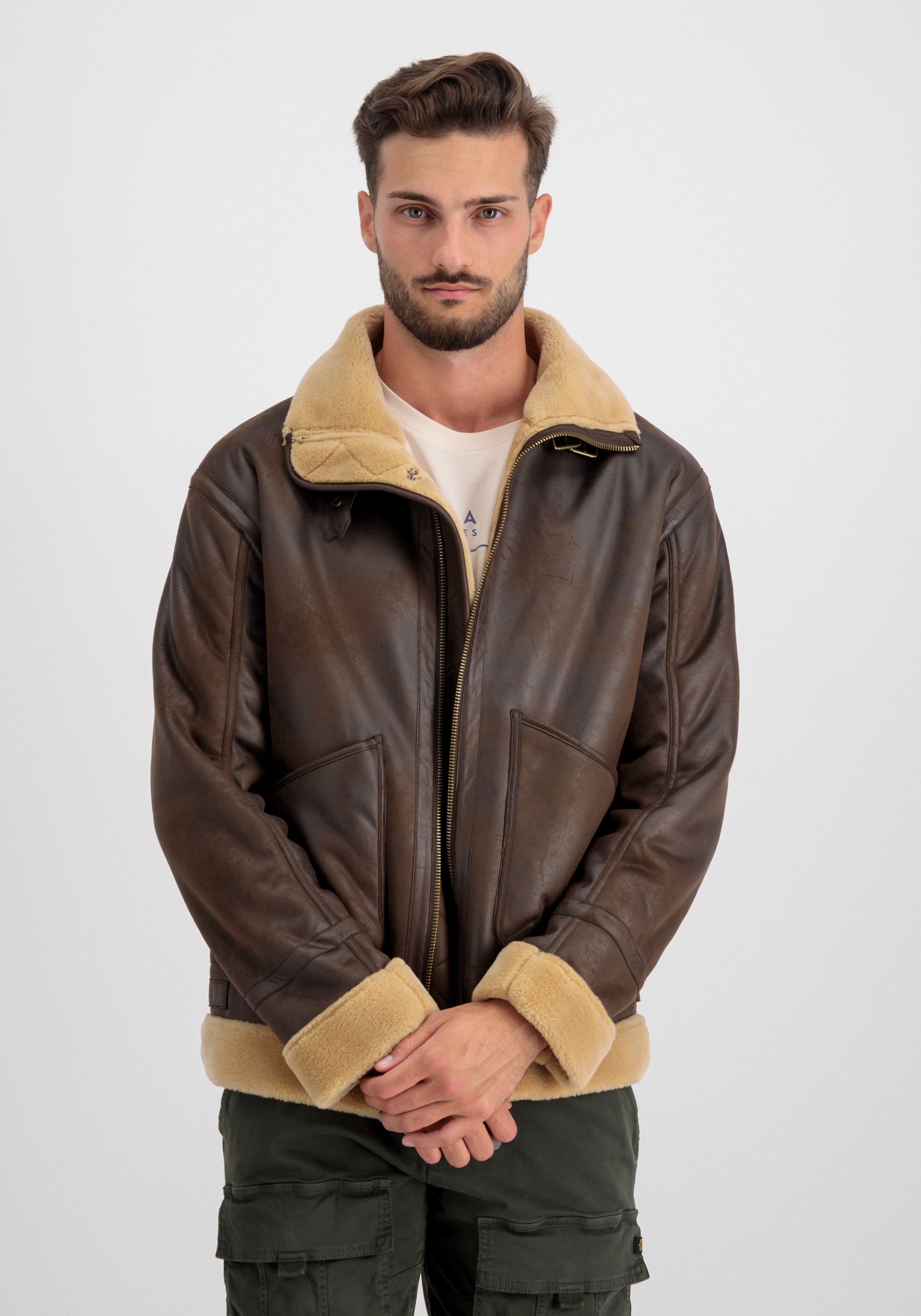 Alpha Industries Lederjacke "B-3 Arctic" günstig online kaufen