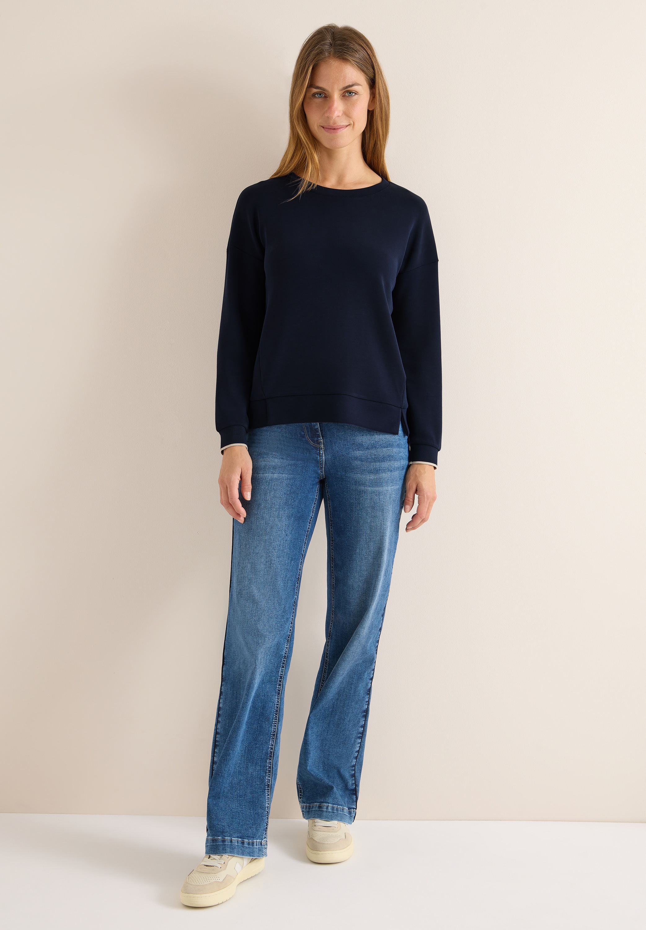 Thumbnail - Cecil Langarmshirt in Unifarbe