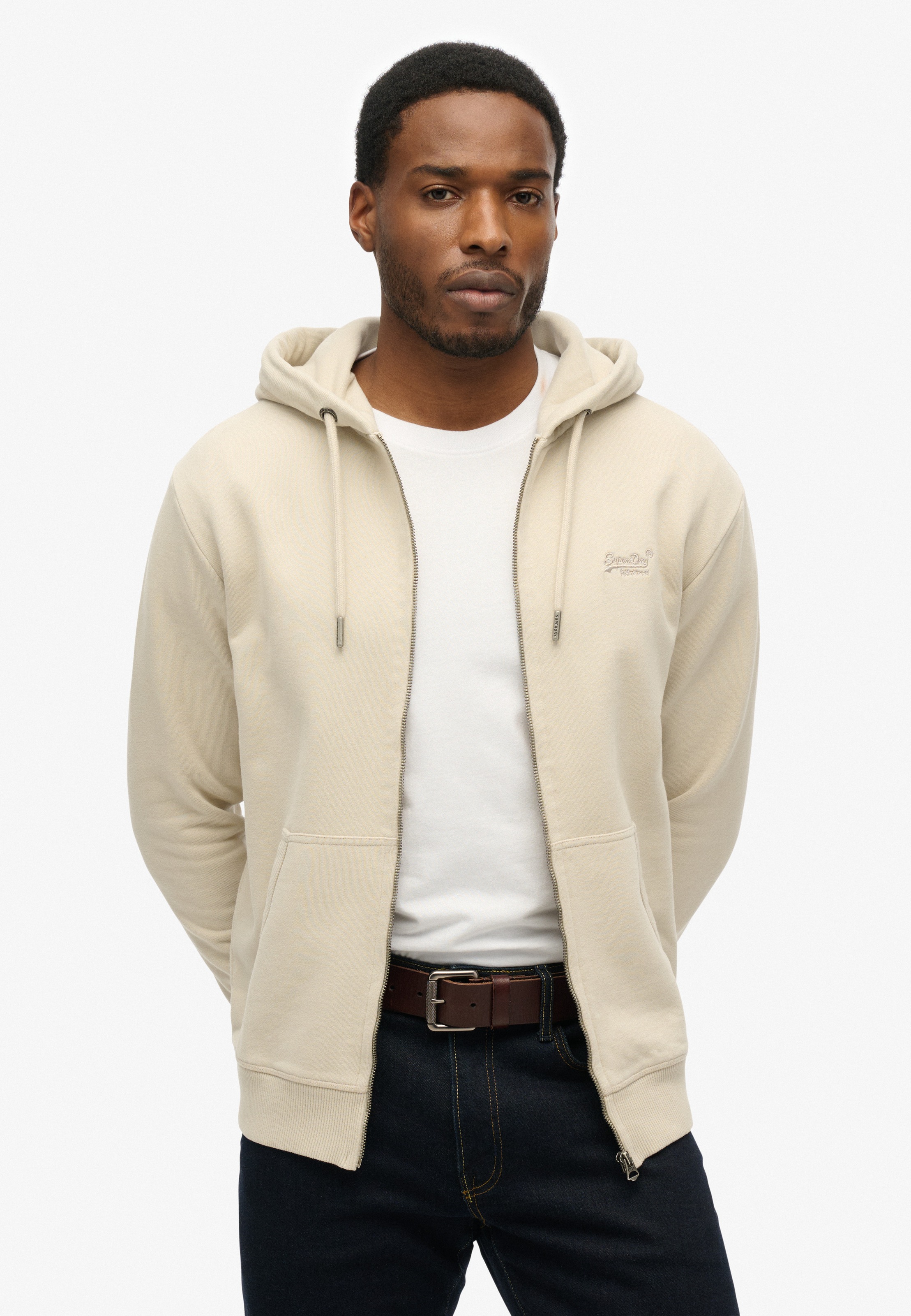 Superdry Kapuzensweatjacke "ESSENTIAL LOGO ZIP HOODIE HB" Baumwollmischung, günstig online kaufen