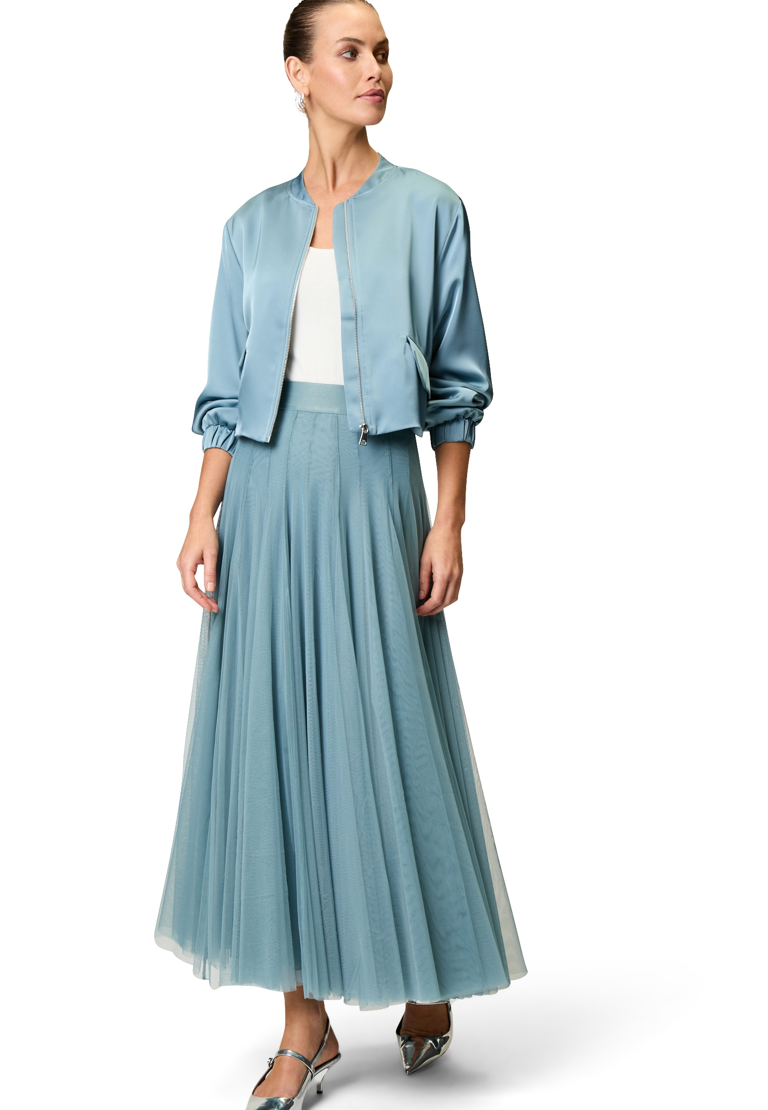 Zero Jackenblazer »zero Satin-Jacke mit Klappentaschen«, weiteres Detail