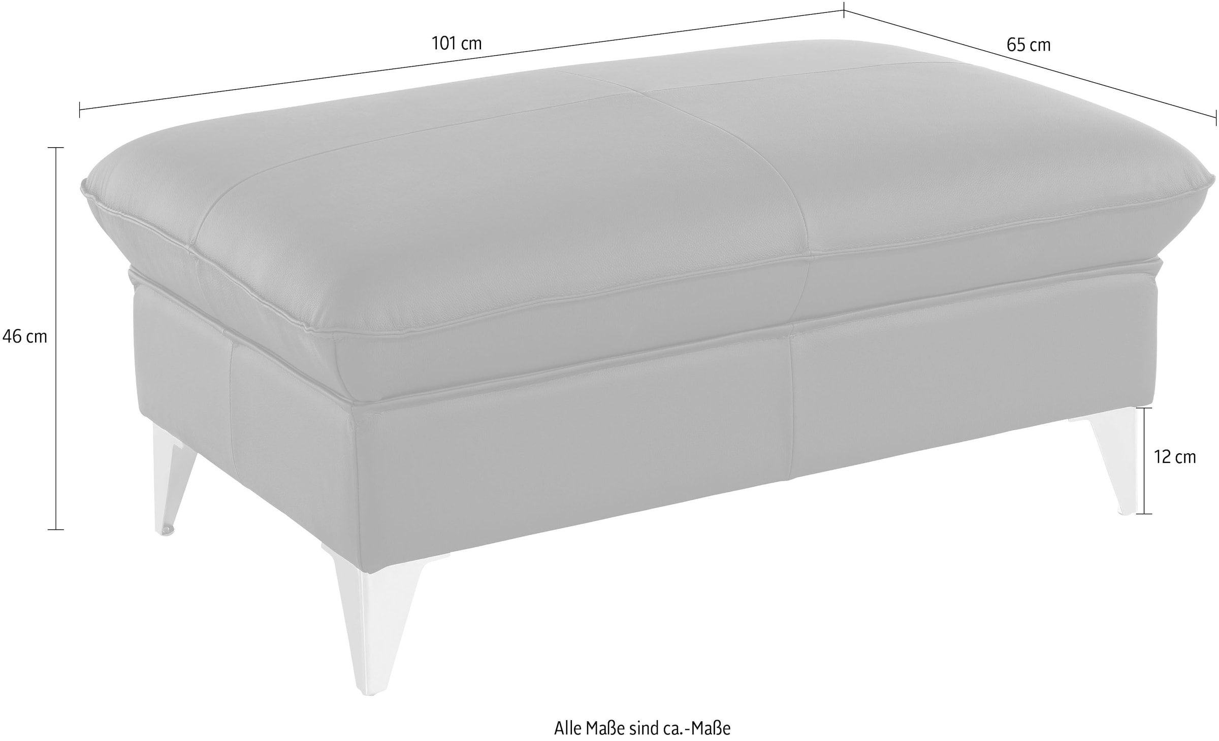 COTTA Polstergarnitur »Caluso L-Form«, (2 tlg.), Set bestehend aus: Ecksofa mit Kopfteilverstellung & Hocker