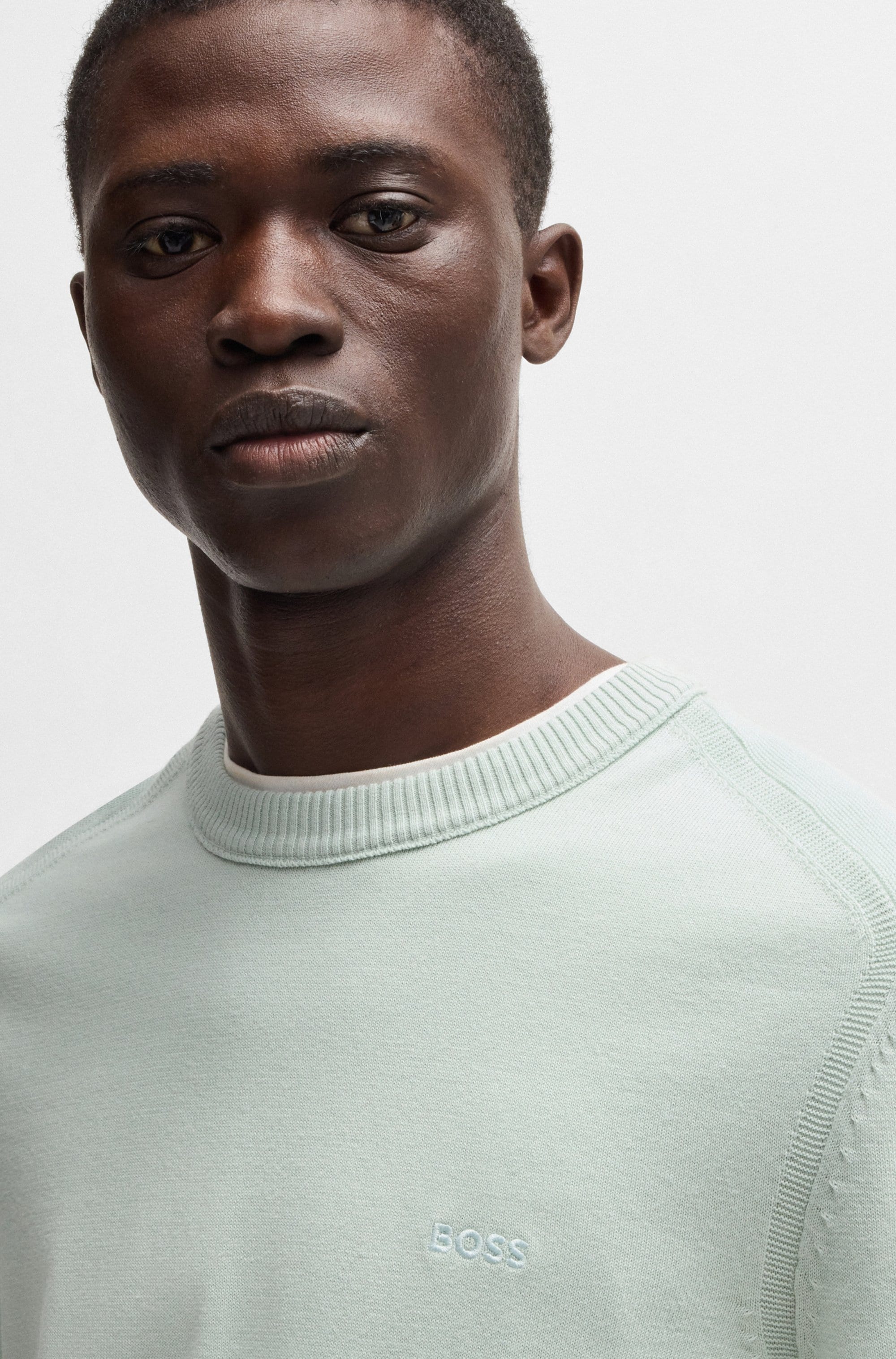 BOSS ORANGE Strickpullover »Asac_V«, mit Logostickerei auf der Brust