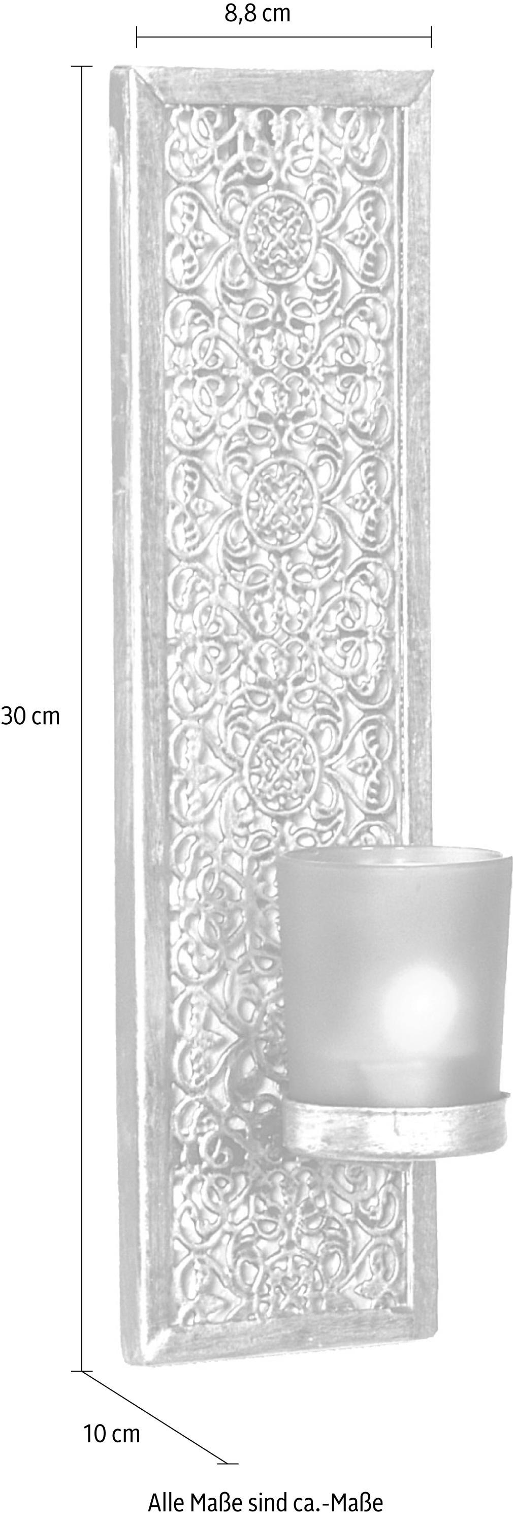 Glas, kaufen (Set, Wandkerzenhalter »Rana«, 2 Metall, BAUR schwarz Home Landhaus, St.), | affaire