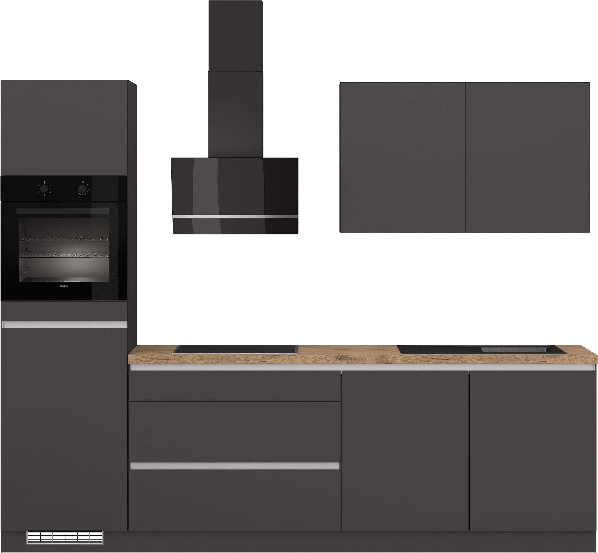 IMPULS KÜCHEN Küchenzeile ""Dublin", Anti Fingerprint Oberfläche, Schubkäst günstig online kaufen