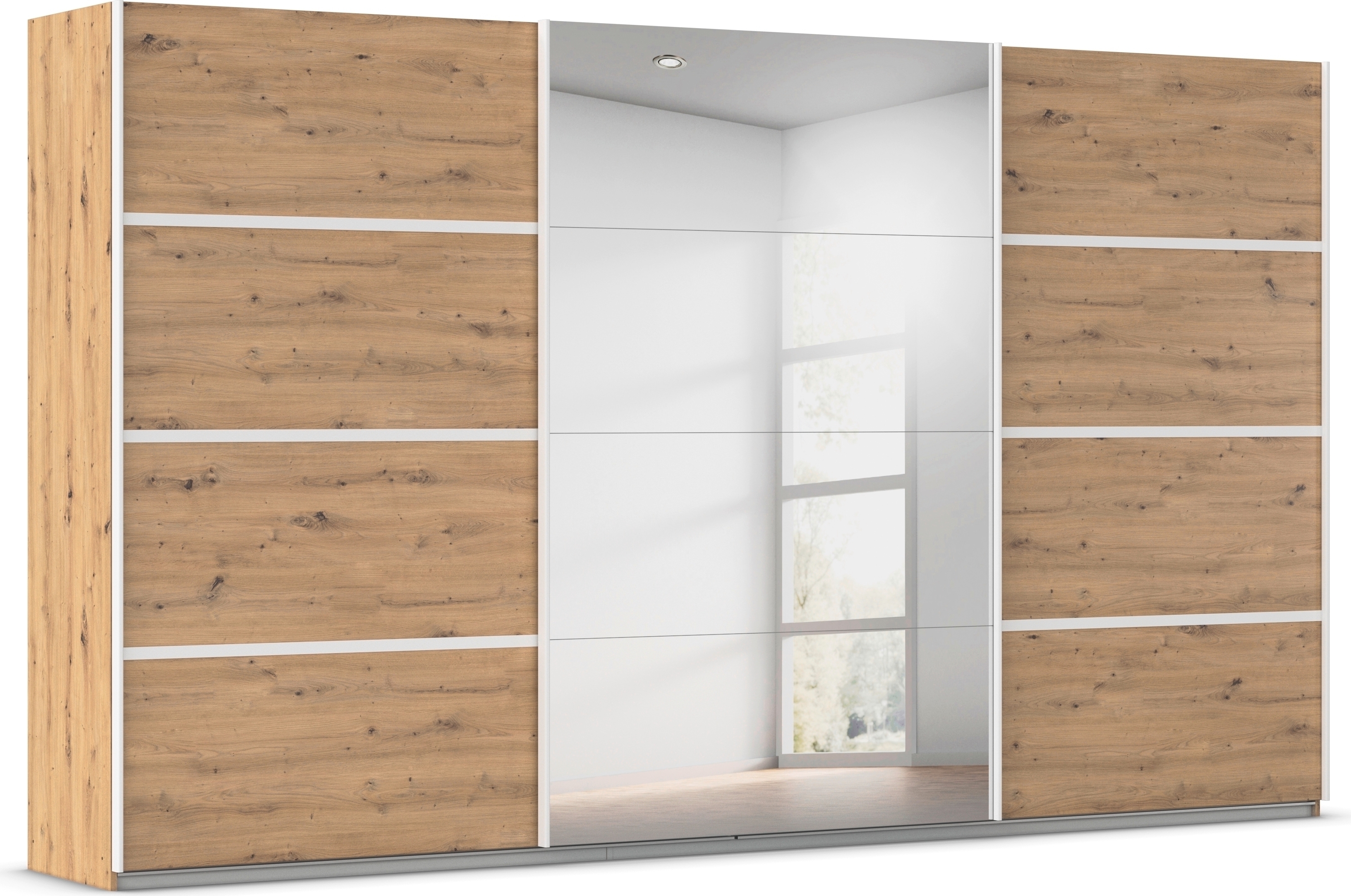 OTTO home Kleiderschrank "Mehrzweckschrank Aktenschrank Möbel Mietswohnung Schlafzimmer AVOLA" 3 verschiedene Ausstattungen BASIC/CLASSIC/PREMIUM (inkl. SOFT-CLOSE), mit eleganten Zierleisten in Chrom, Schwarz oder Weiß MADE IN GERMANY