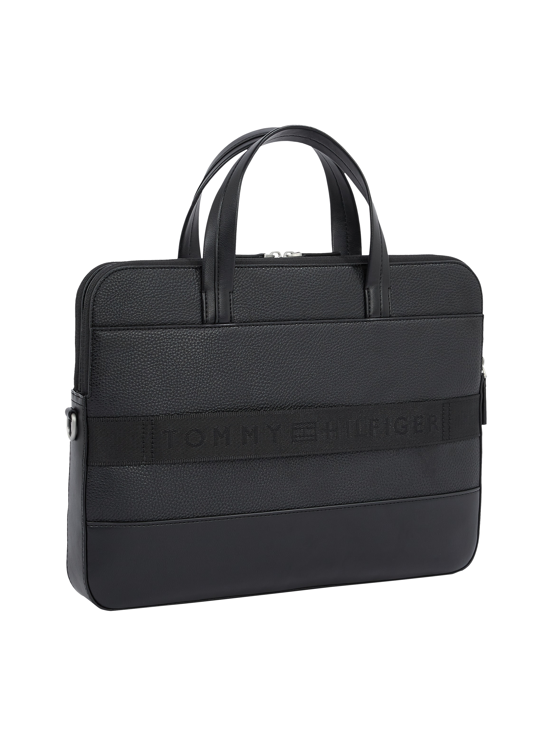 Tommy Hilfiger Laptoptasche »TH CENTRAL COMPUTER BAG«, Unisex Geschäftstasche, Messenger-Bag mit abenhbmarem Umhängeriemen