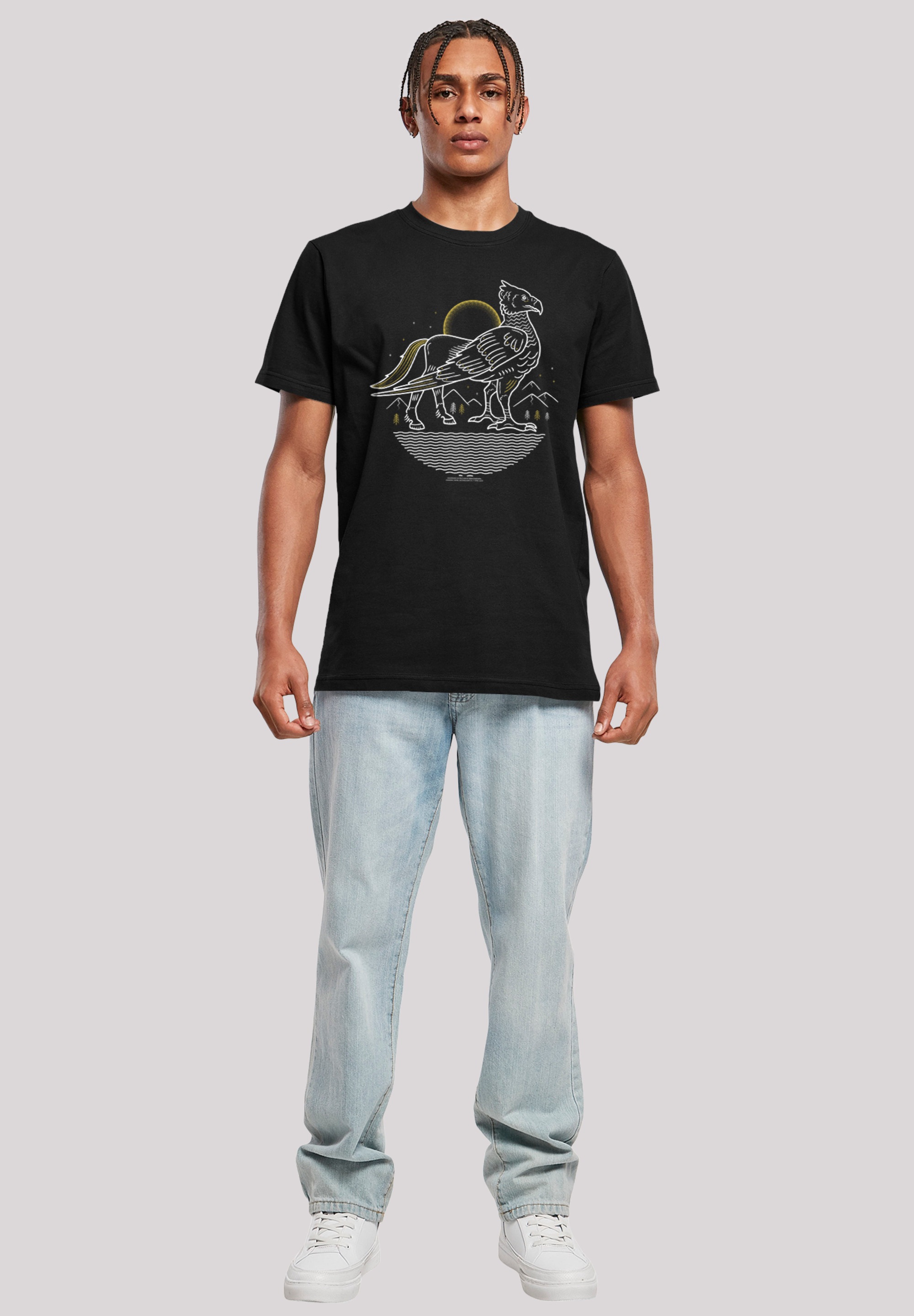 F4NT4STIC T-Shirt »Harry Potter Buckbeak Line Art«, Print