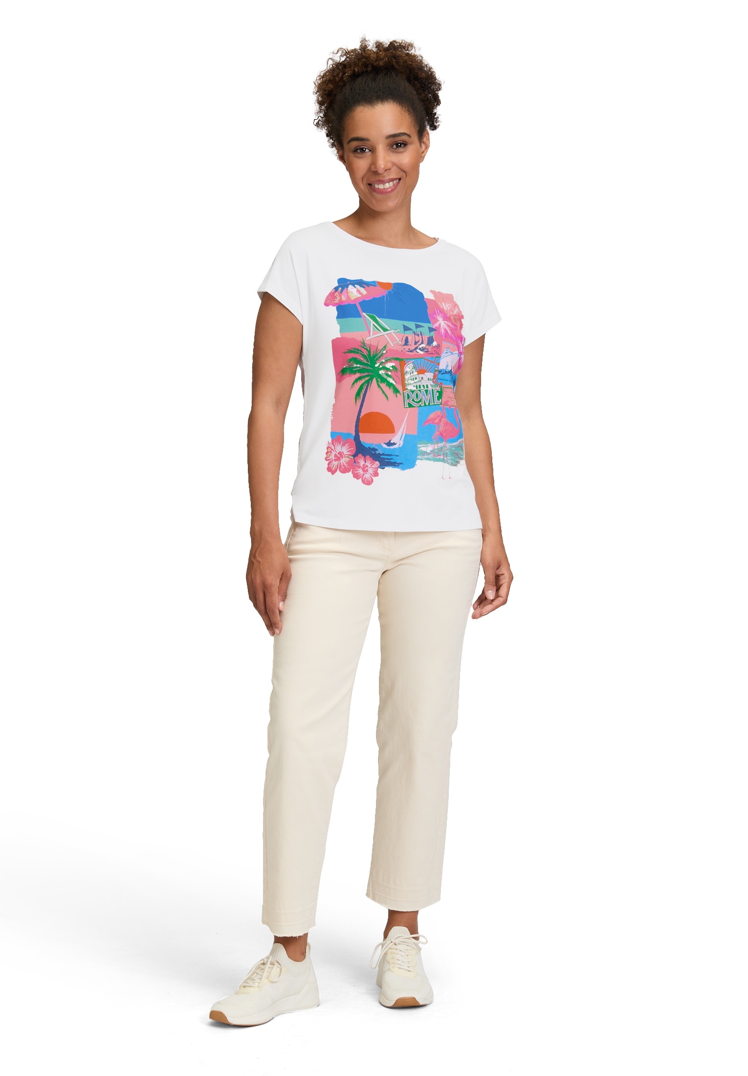 Betty Barclay Kurzarmshirt »Betty Barclay Basic Shirt mit Aufdruck«, (1 tlg.), Pailletten