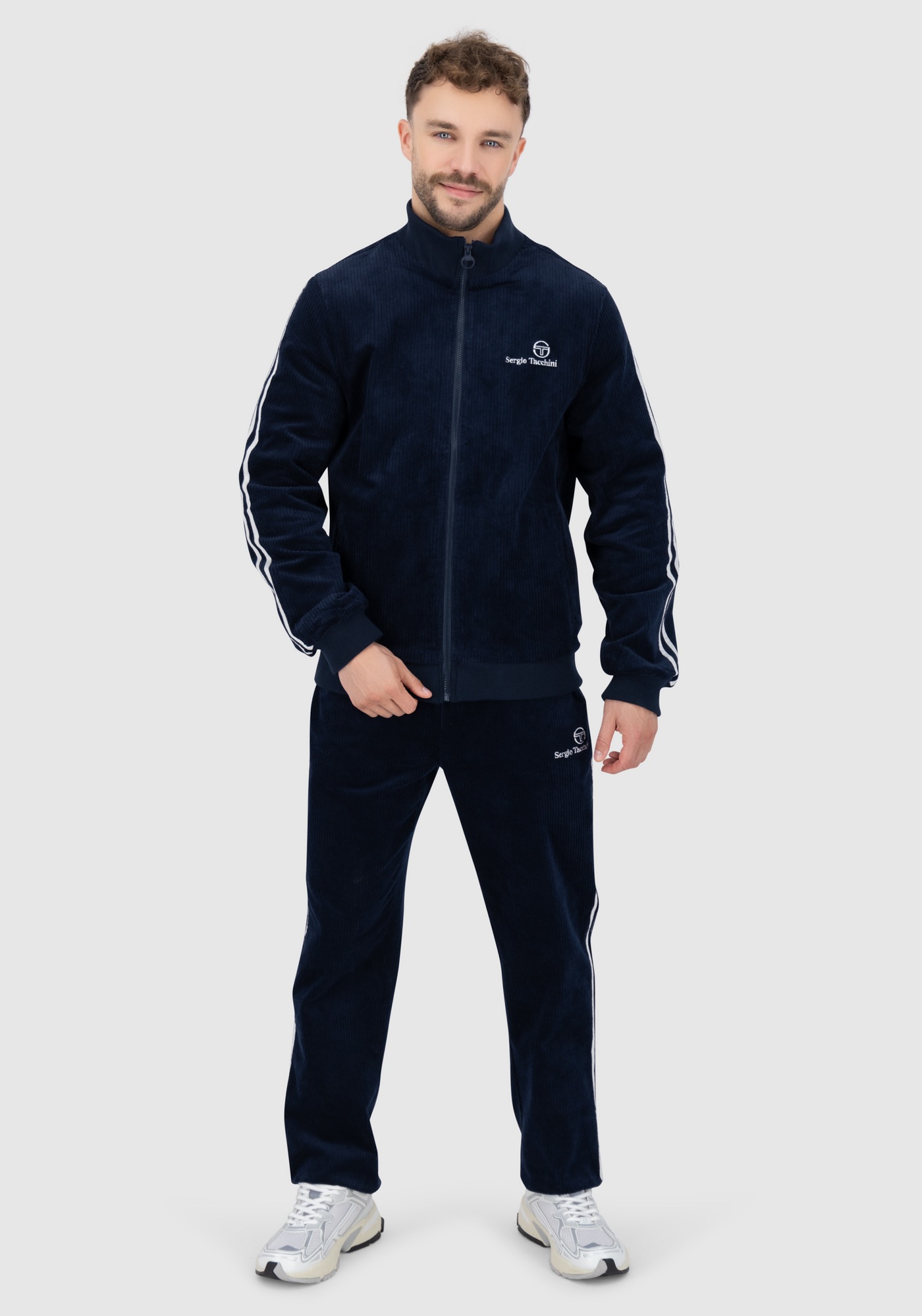 Sergio Tacchini Trainingsjacke »EDGAR CORDUROY TRACK TOP Herren«, ohne Kapuze, Trainingsjacke Herren, leichte Jacke, Retro, Sportjacke, Outdoor, Sale