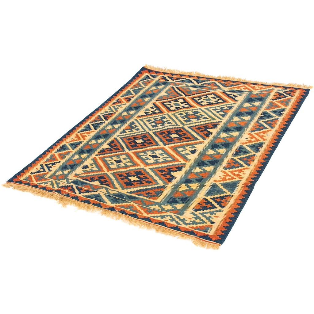 morgenland Wollteppich »Kelim - Oriental quadratisch - 105 x 95 cm - mehrfarbig«, quadratisch