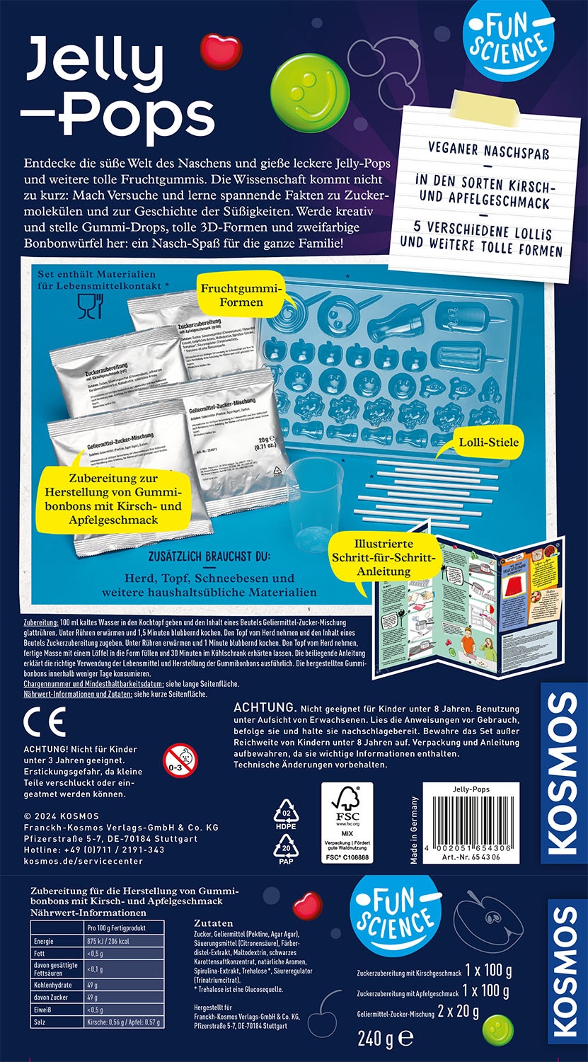 Kosmos Experimentierkasten »Fun Science Jelly Pops« Made in Germany