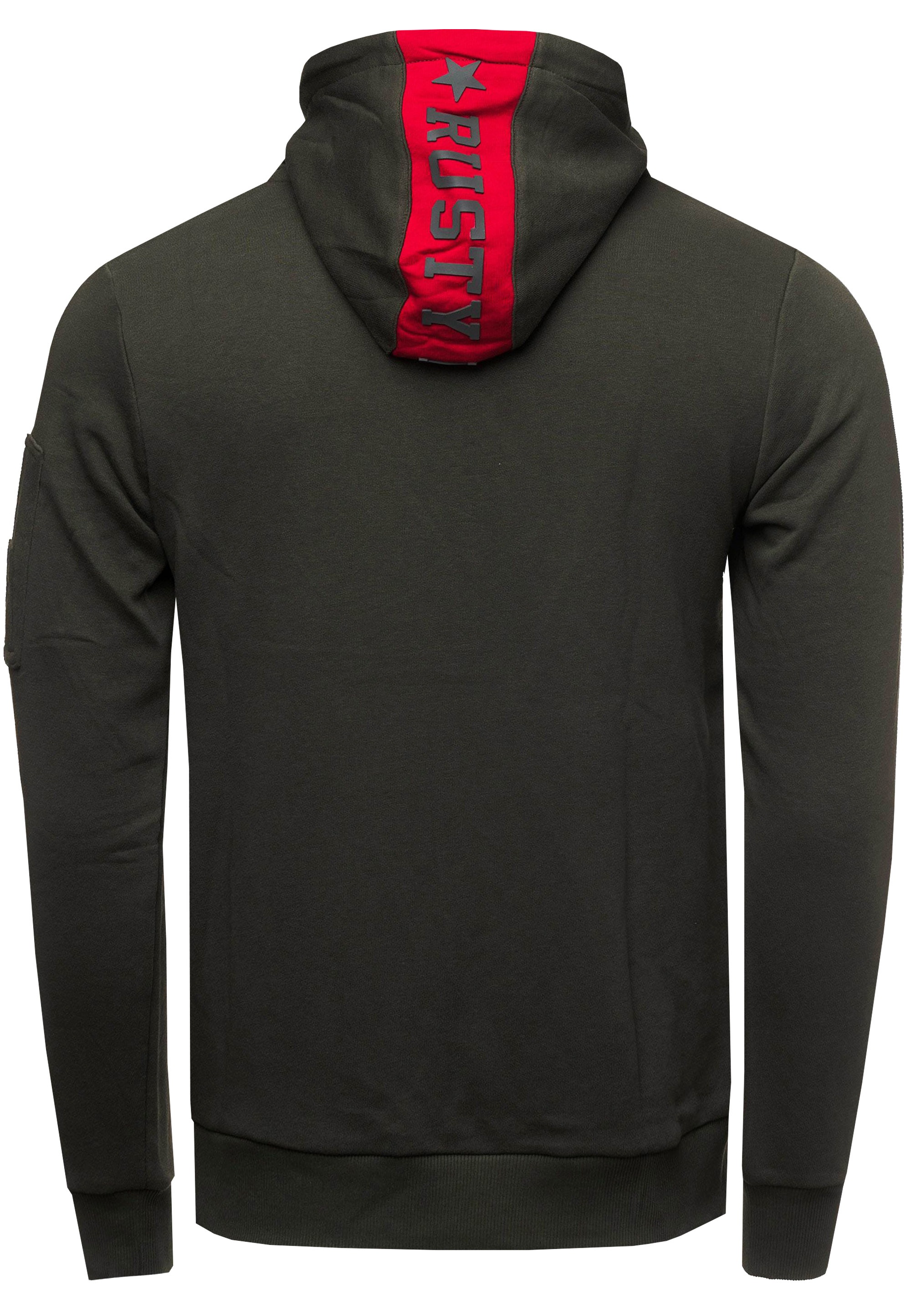 Rusty Neal Kapuzensweatshirt mit stylischer Ärmeltasche
