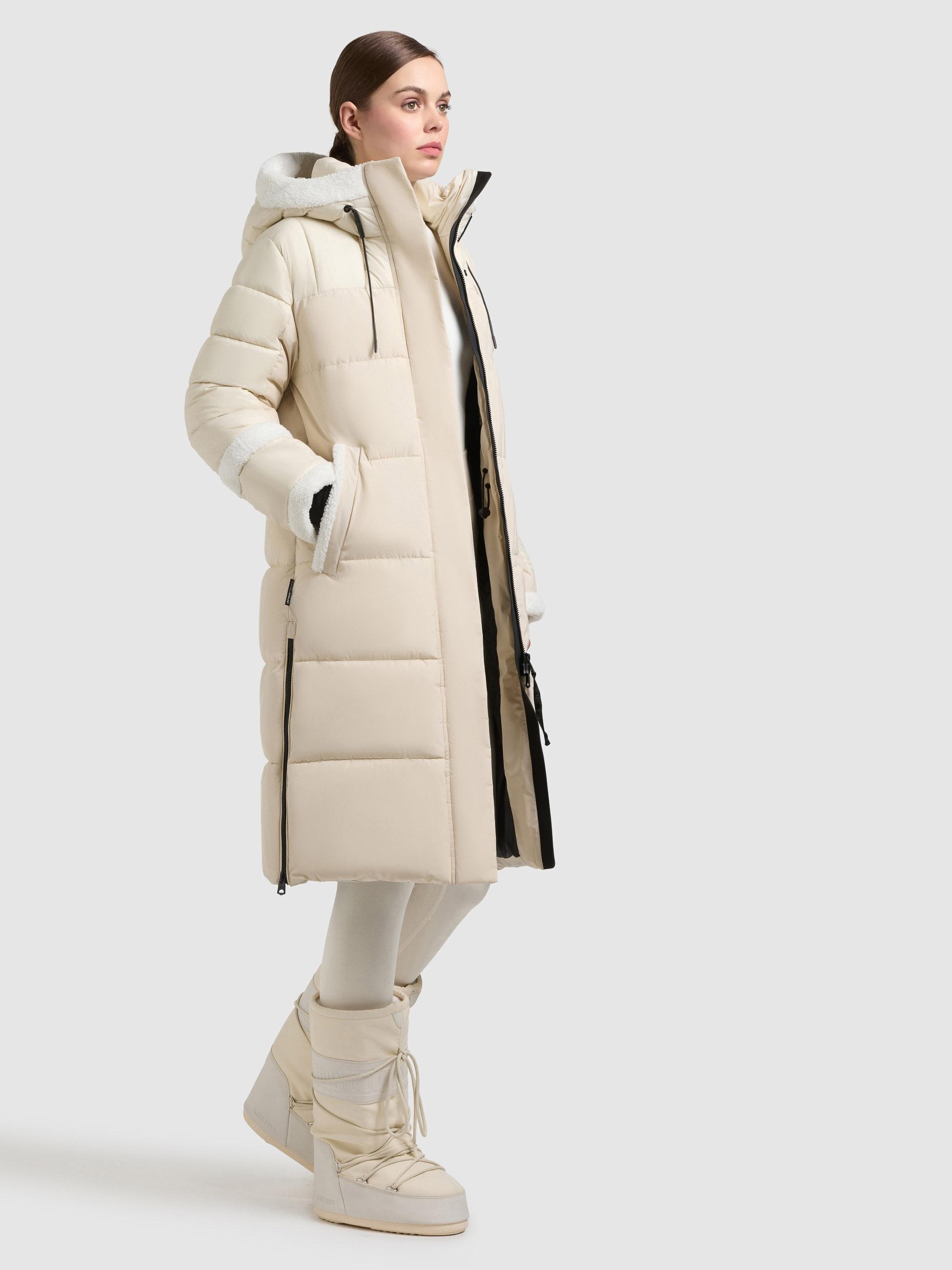 khujo Steppmantel »Desna2« Langer gesteppter Damen Mantel mit zahlreichen Features