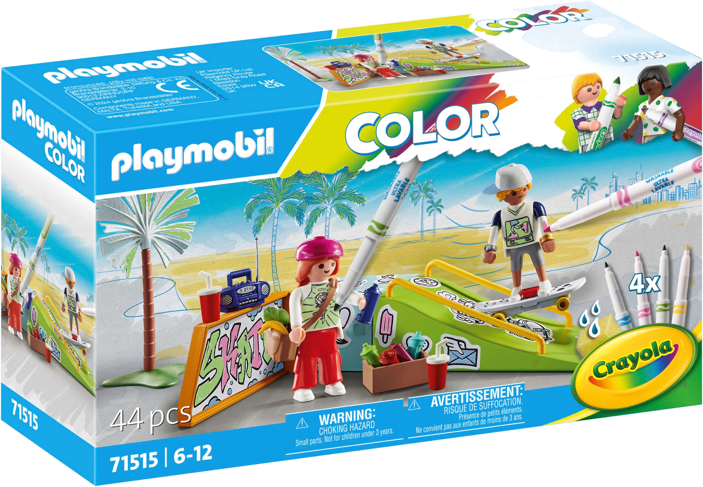 Konstruktions-Spielset »Skatepark (71515), Color«, (44 St.), Made in Europe