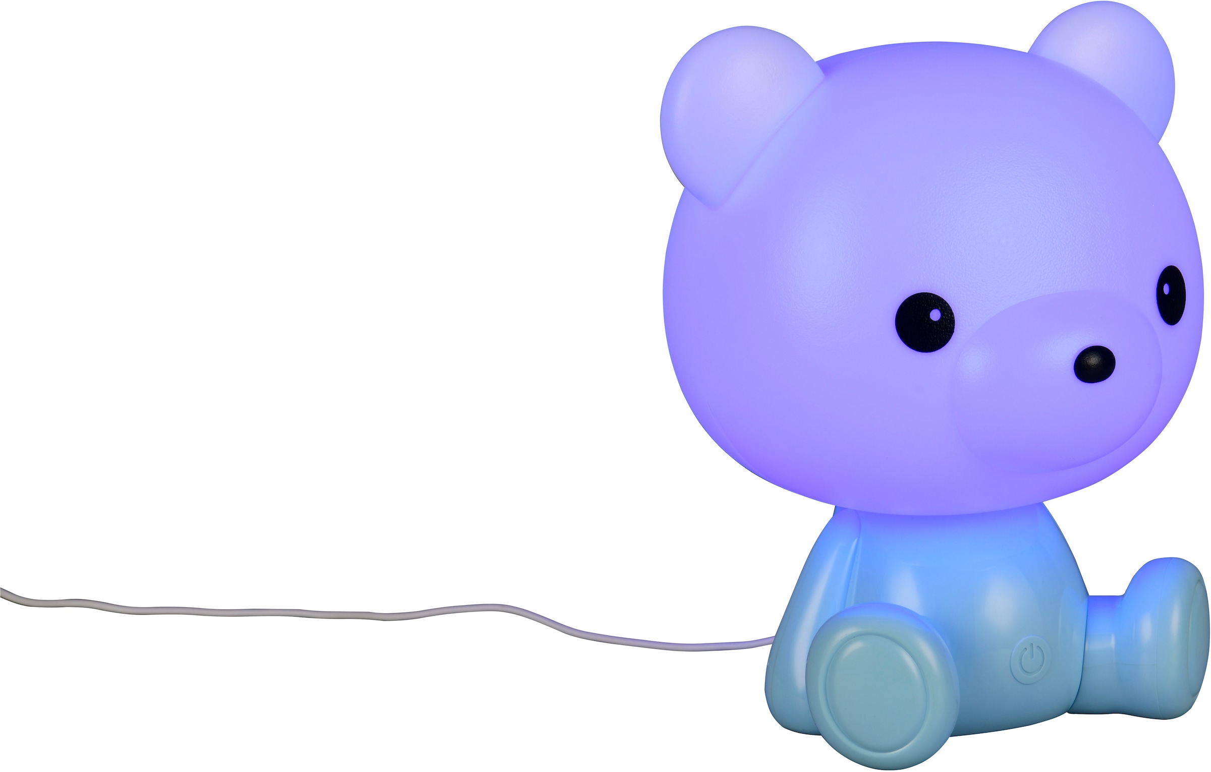REALITY Leuchten LED Tischleuchte »CUTIE, Kinderzimmer Tischleuchte Nachttischleuchte Bären Optik, RGB«, 1 flammig, Leuchtmittel LED-Board | LED fest integriert, 0,3W 30 Lumen warmweiß 3000K, RGB Farbwechsel Modus, USB-Anschluss