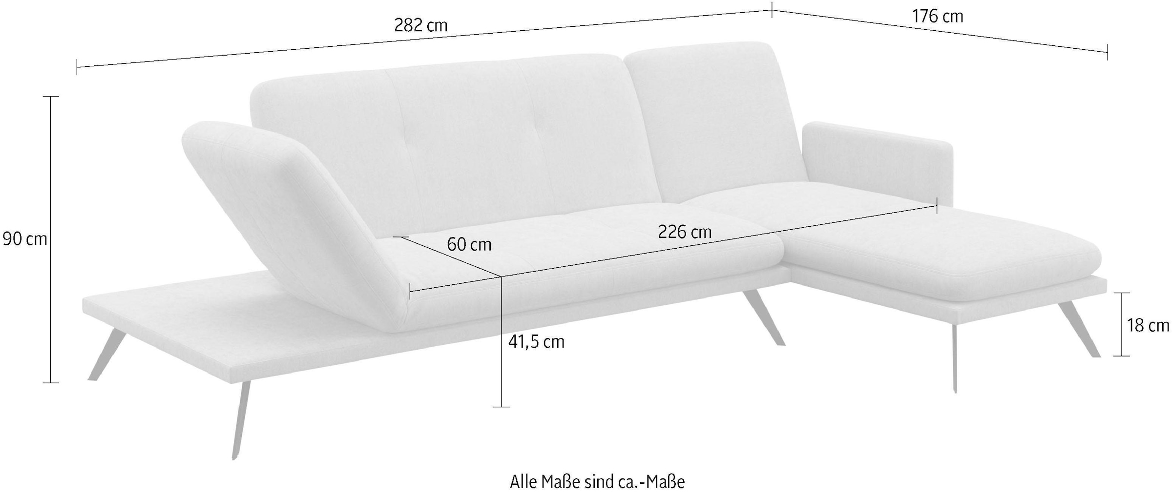 machalke® Ecksofa »butterfly, L-Form«