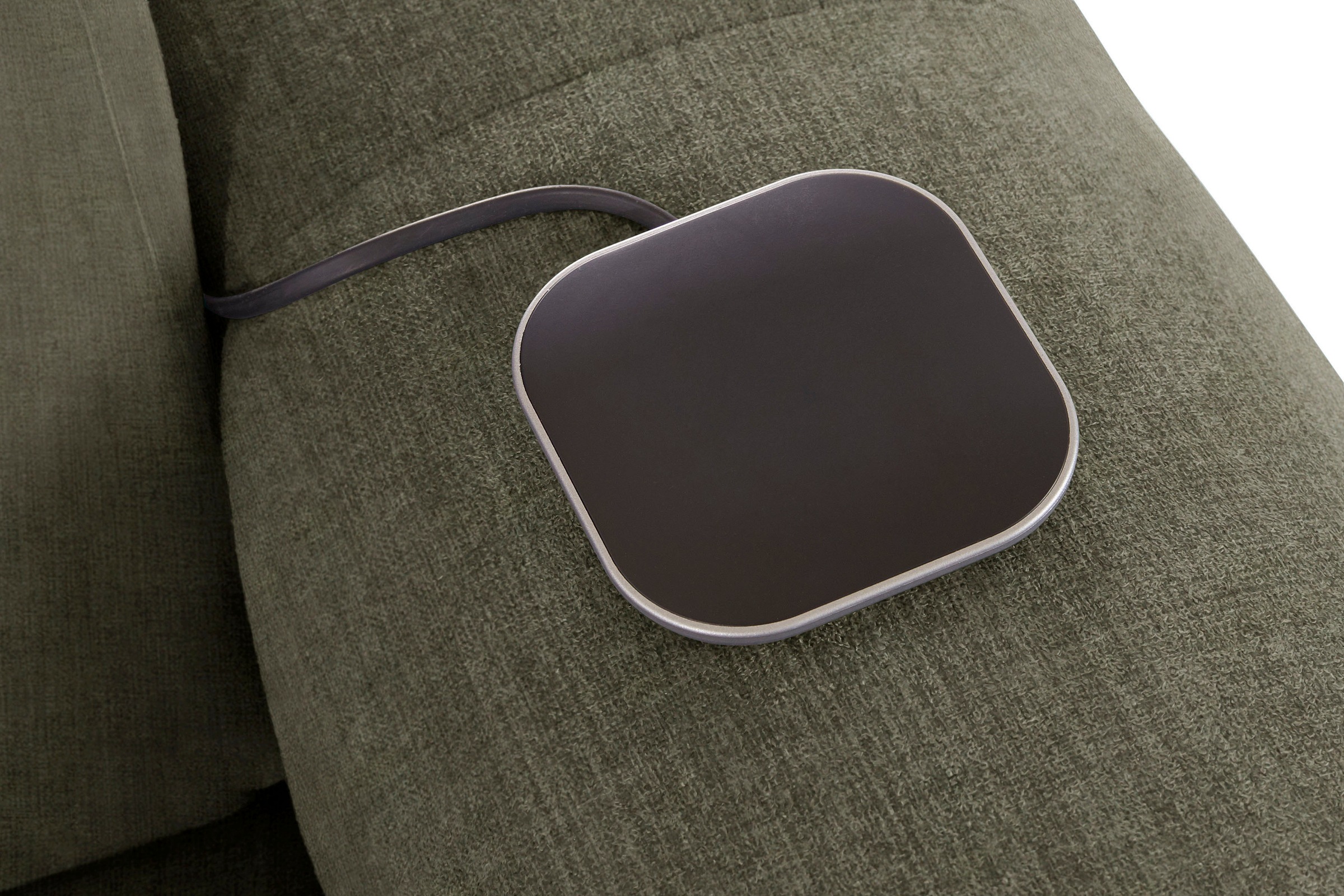 COTTA Ecksofa »Mia L-Form mit 3 Zierkissen«, wahlweise mit Bettfunktion, Bettkasten, Beleuchtung & Wireless-Charger