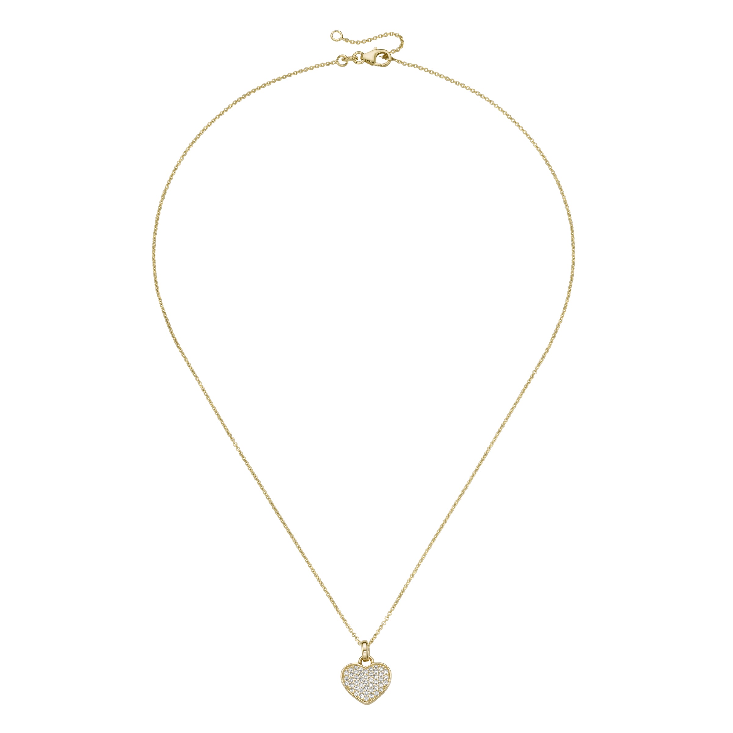 Smart Jewel Herzkette »Herz mit Zirkonia, Silber 925«
