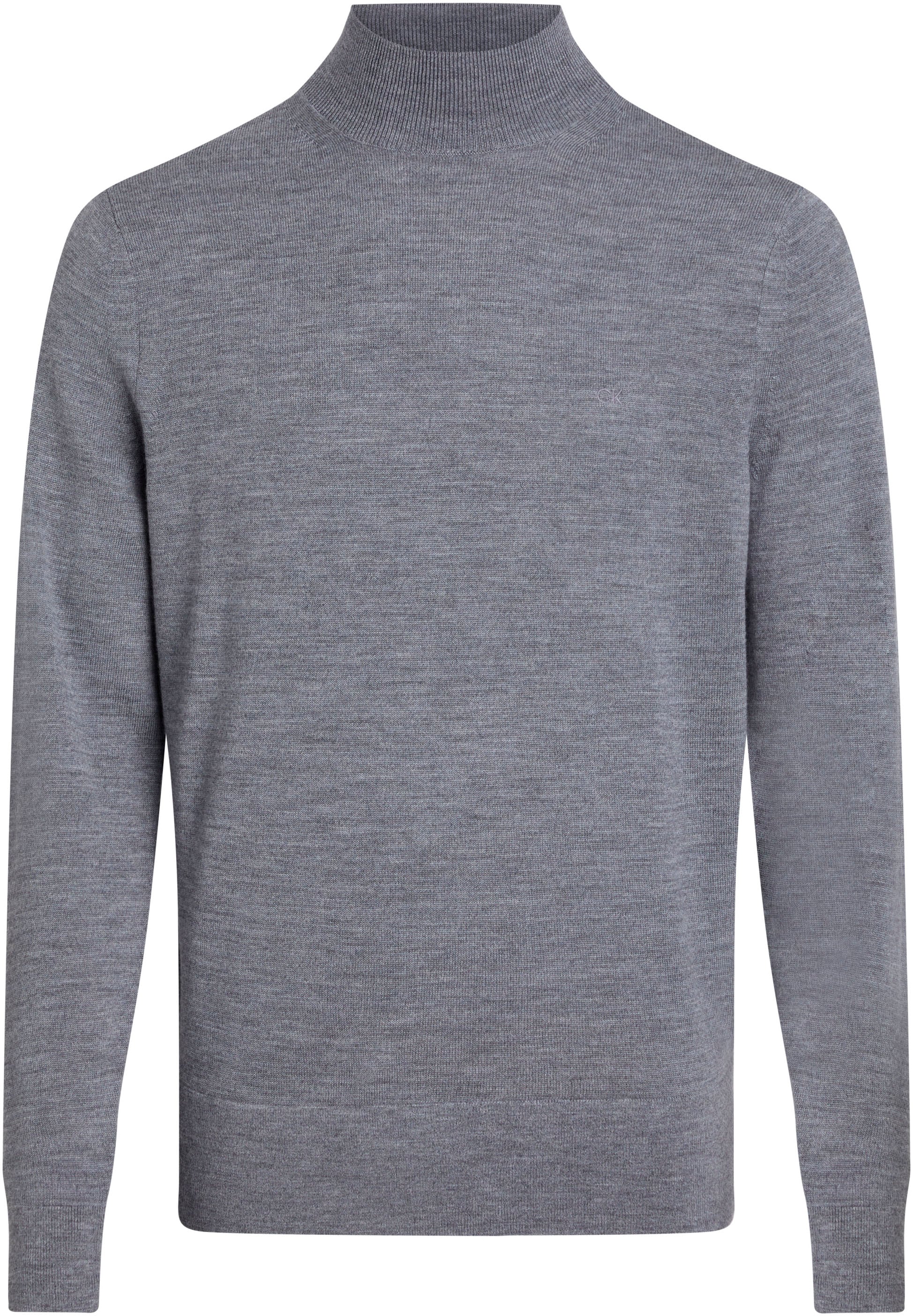 Calvin Klein Rollkragenpullover »MERINO MOCK NECK SWEATER«, mit Markenlabel