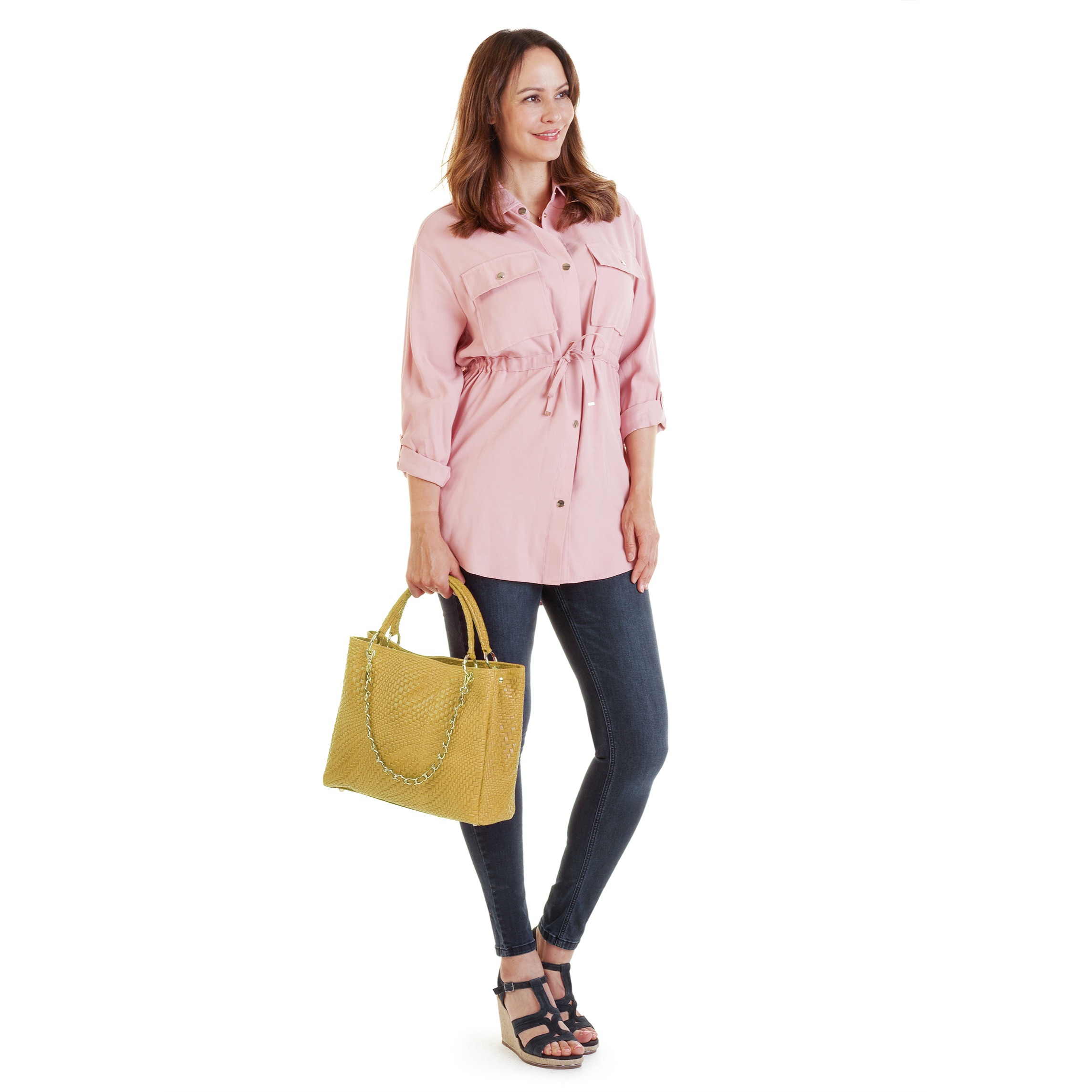 Samantha Look Shopper, echt Leder, Made in Italy
