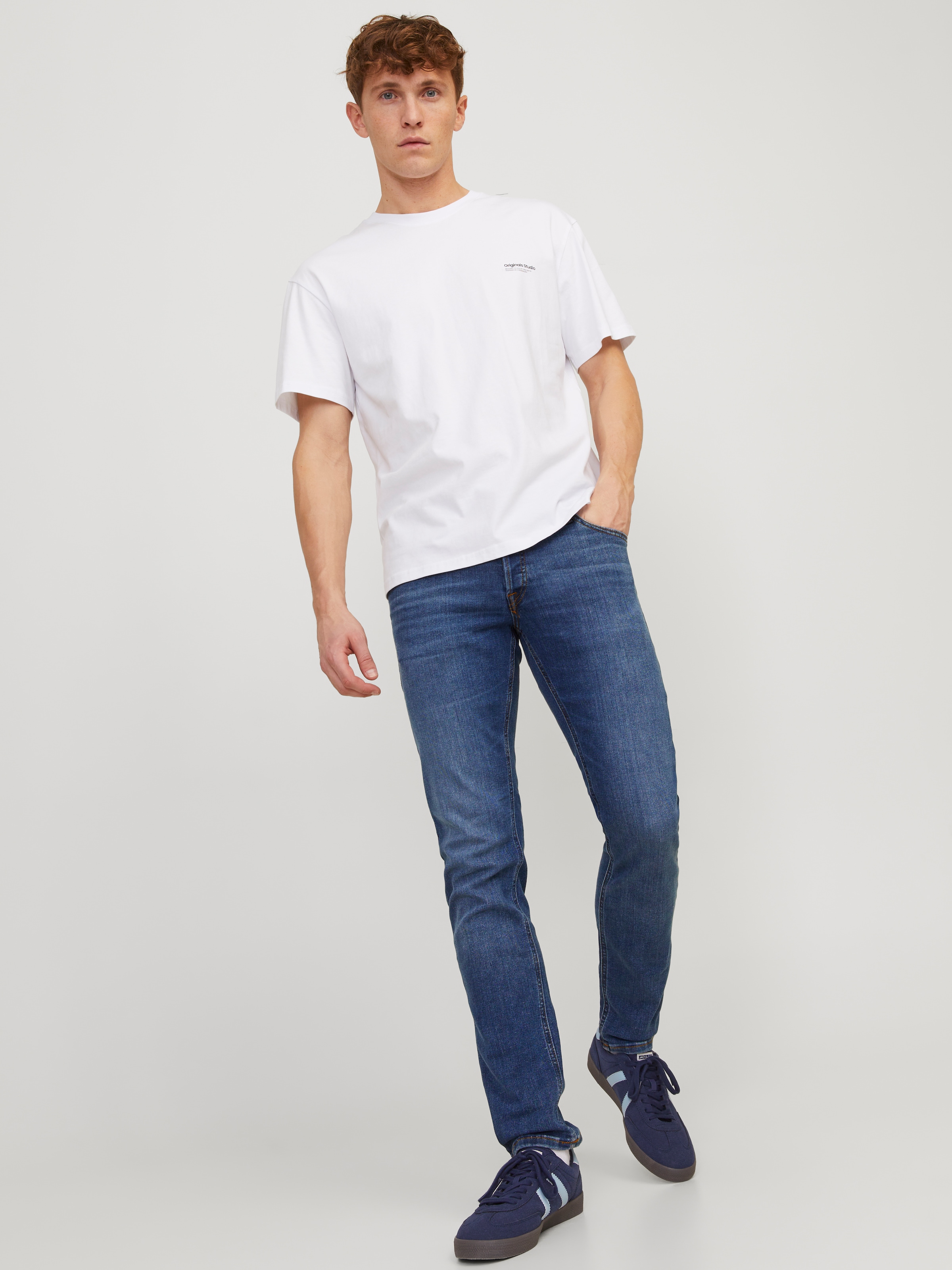 Jack & Jones »JJIGLENN  Slim-Fit mit Stretch und praktischer 5-Pocket-Form« mit Abriebeffekten