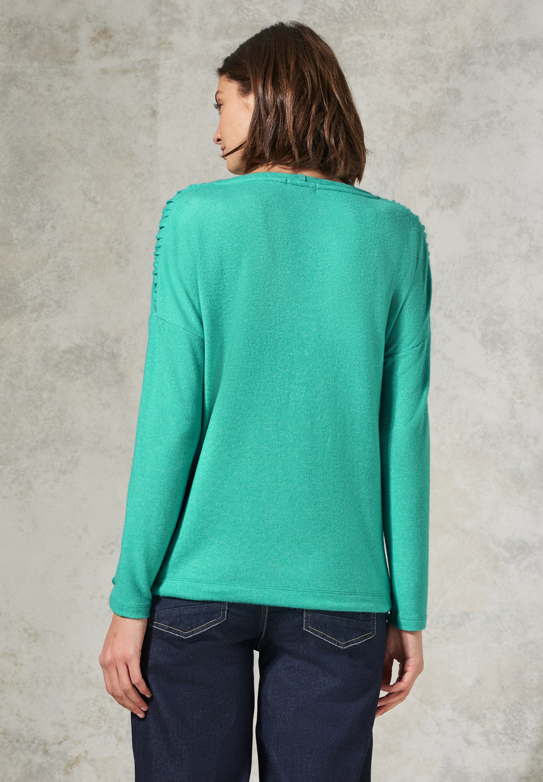 Cecil Langarmshirt, mit Tunnelzugsaum