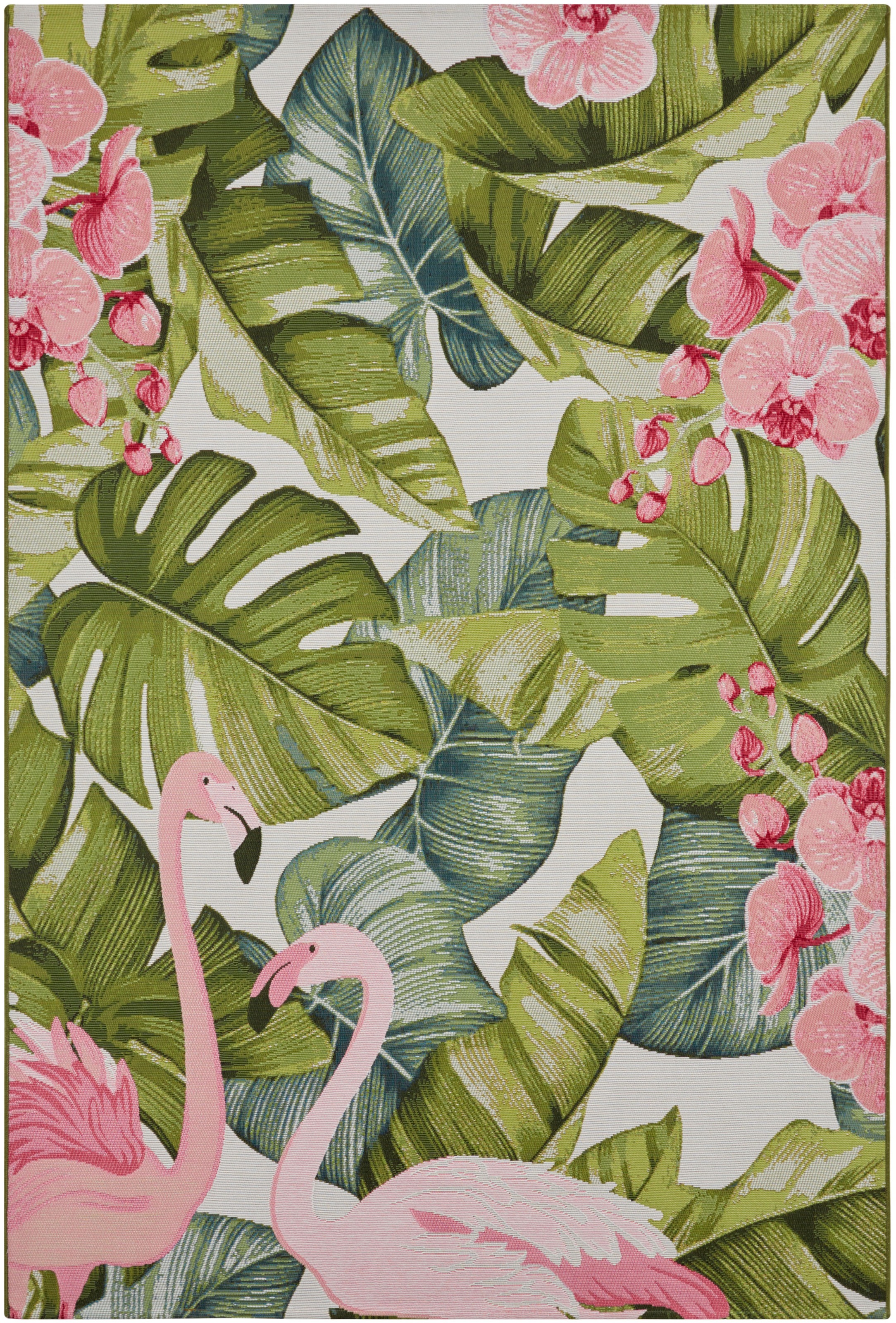 HANSE Home Outdoorteppich "Tropical Flamingo", rechteckig, 3 mm Höhe, In-& Outdoor, Teppich, Wetterfest, Balkon, Garten,