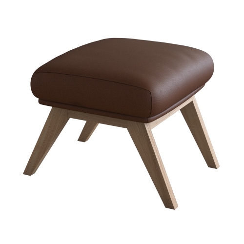 FLEXLUX Polsterhocker "Adria" Fuß Eiche, Fußhocker für Ohrensessel