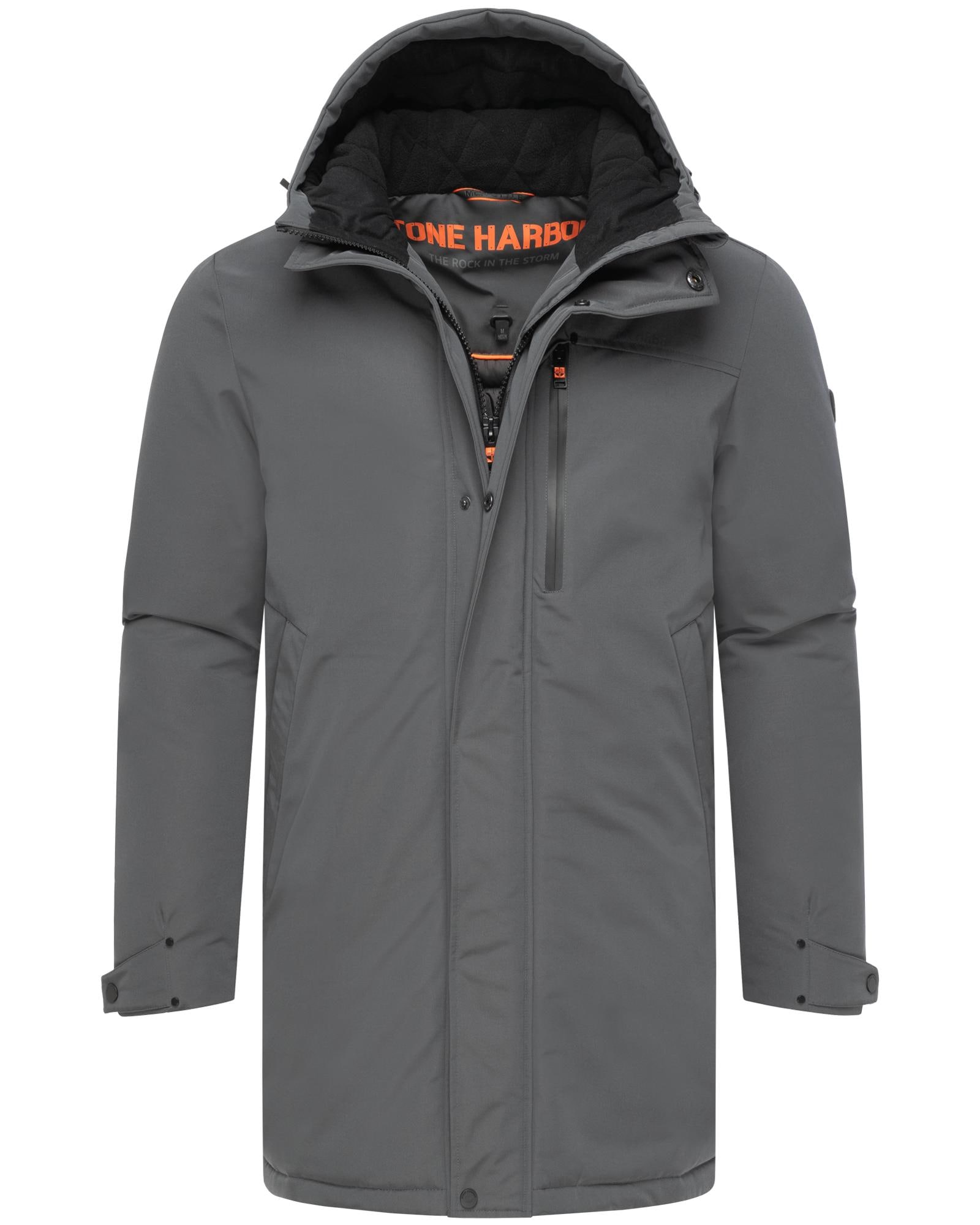 Stone Harbour Wintermantel »Phinoo XX«, Warmer Herren Winterparka mit gefütterter Kapuze
