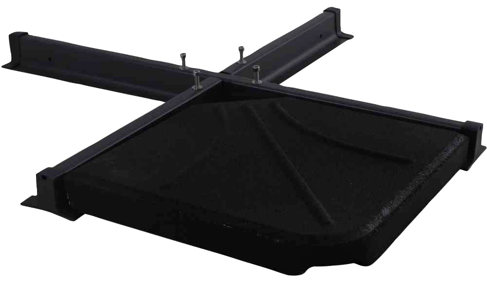 Siena Garden Betonschirmständer »Quadro«, Wegeplatte, 25 kg, Beton schwarz gefärbt, mit Handmulde