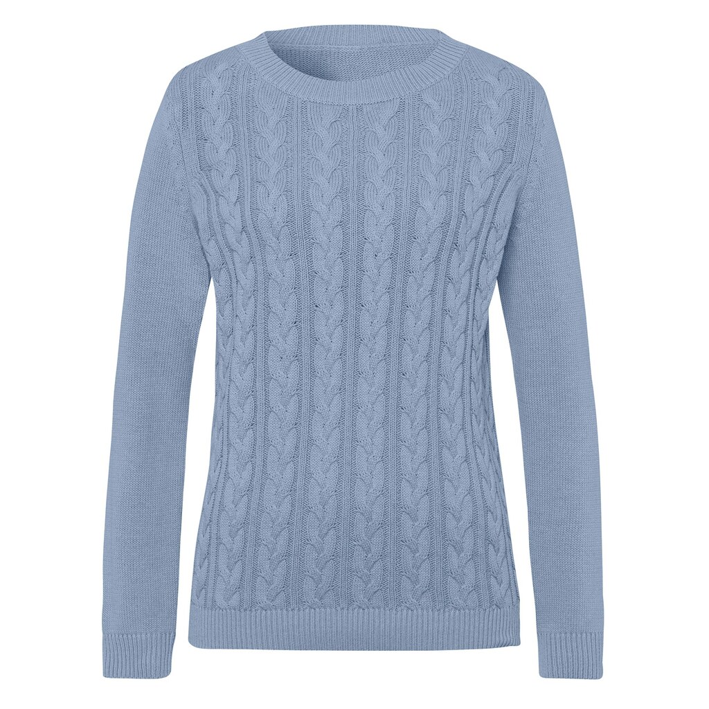 Damenmode Pullover Classic Basics Strickpullover »Pullover« bleu