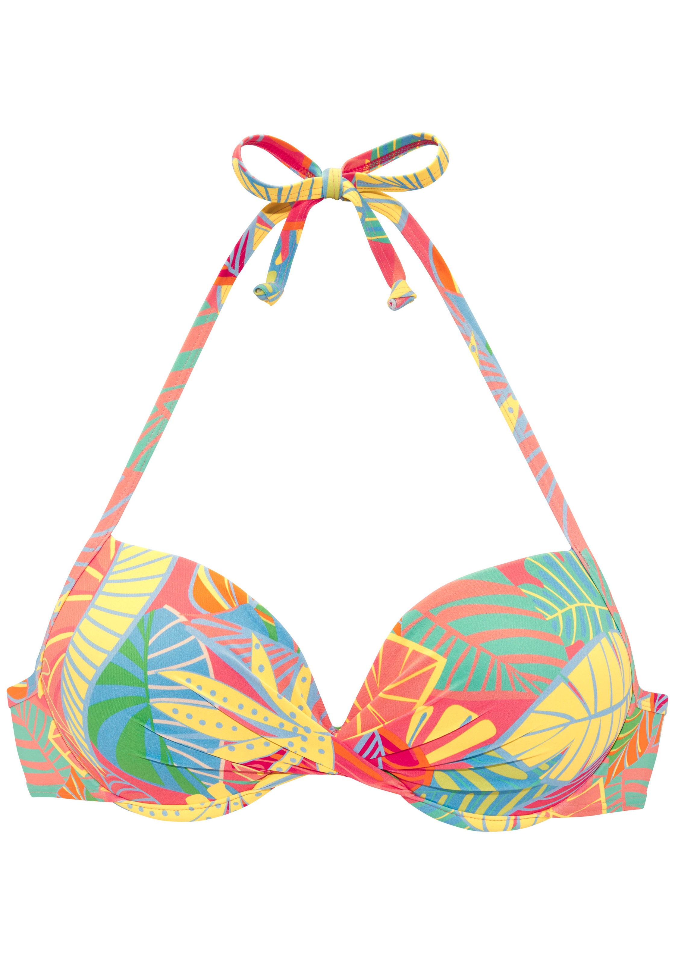 s.Oliver Push-Up-Bikini-Top »Yana«, mit stylischem Blätterdruck