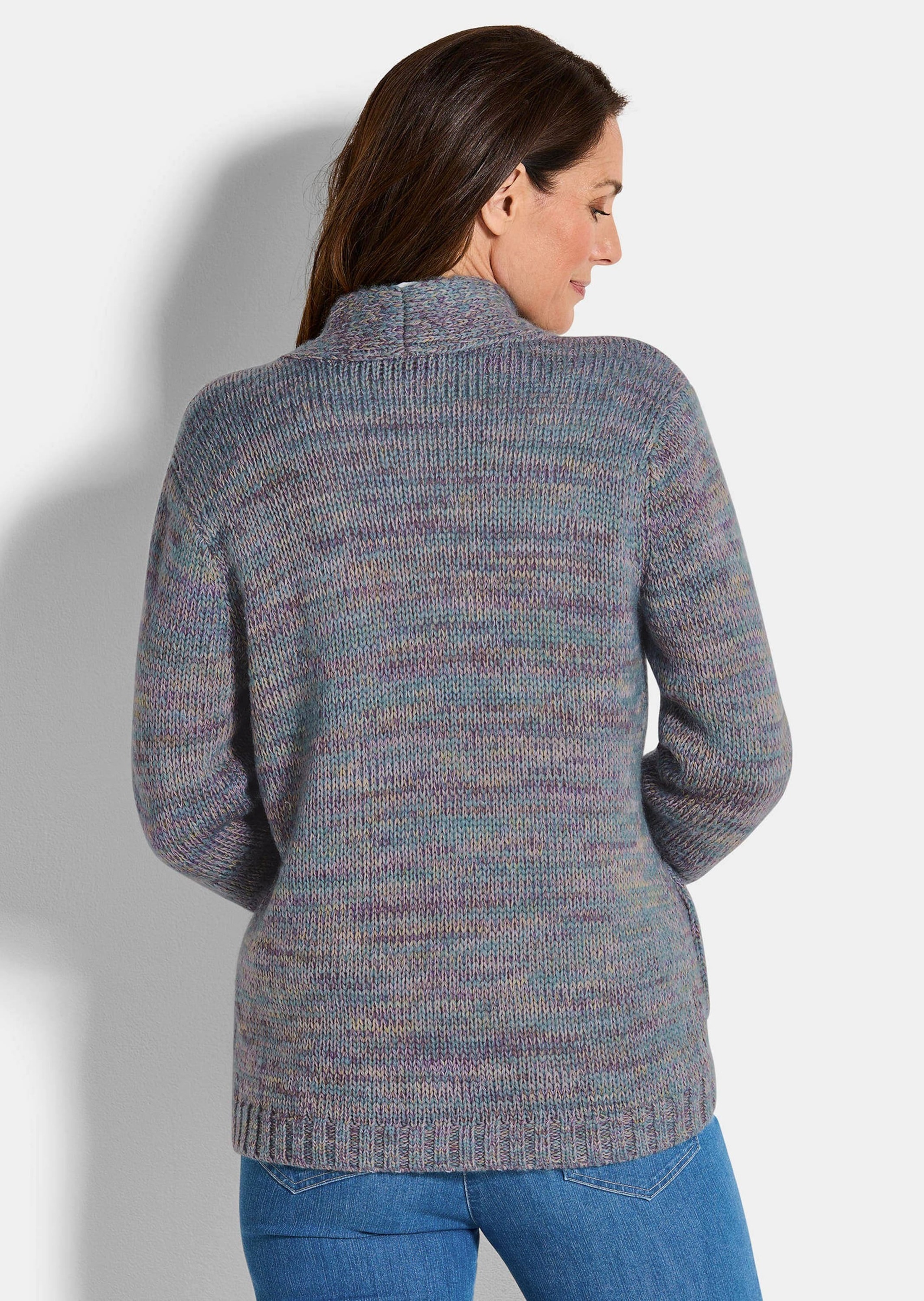 GOLDNER Strickjacke »Kurzgröße Strickjacke mit aufgesetzten Taschen«