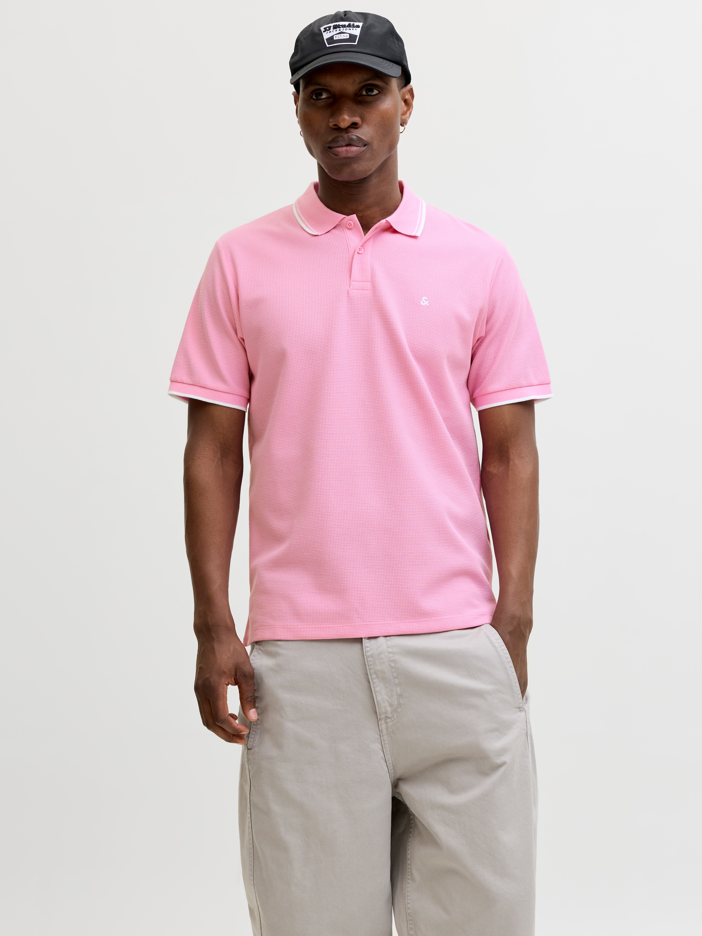 Jack & Jones "JJEAUSTIN POLO SS NOOS" Materialmix, regular fit