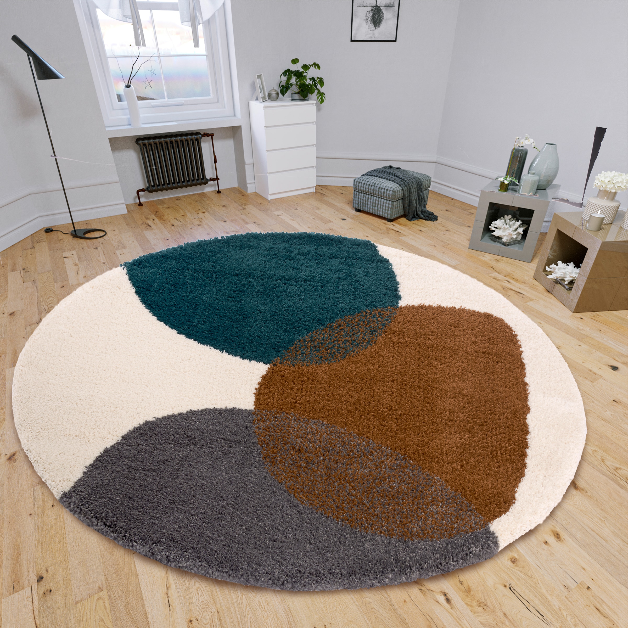 modern, HANSE flauschig, Shaggy, Hochflor-Teppich Home | Hochflor, pflegeleicht, rund, »Arti«, weich, BAUR Wohnzimmer