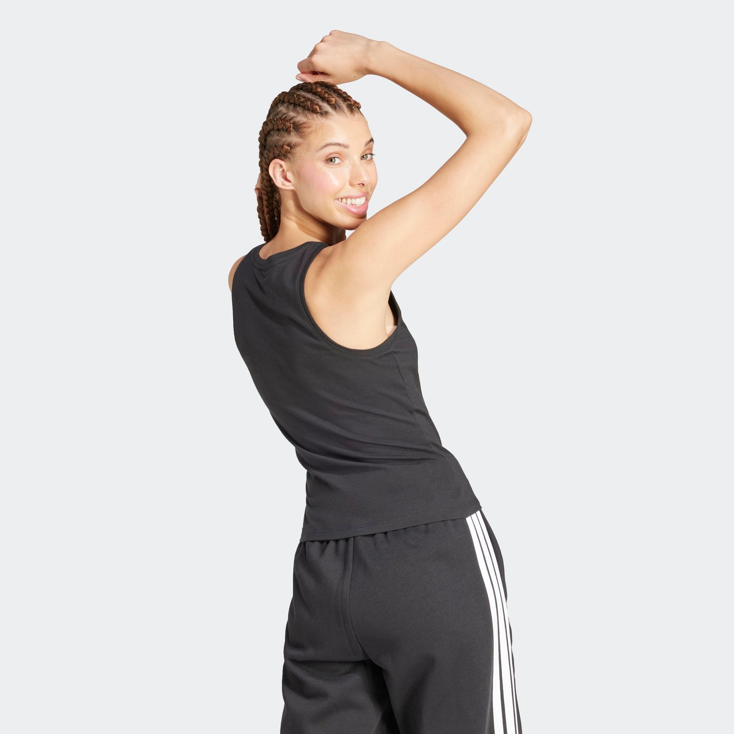 adidas Sportswear Tanktop "ESSENTIALS LINEAR SLIM COTTON" günstig online kaufen