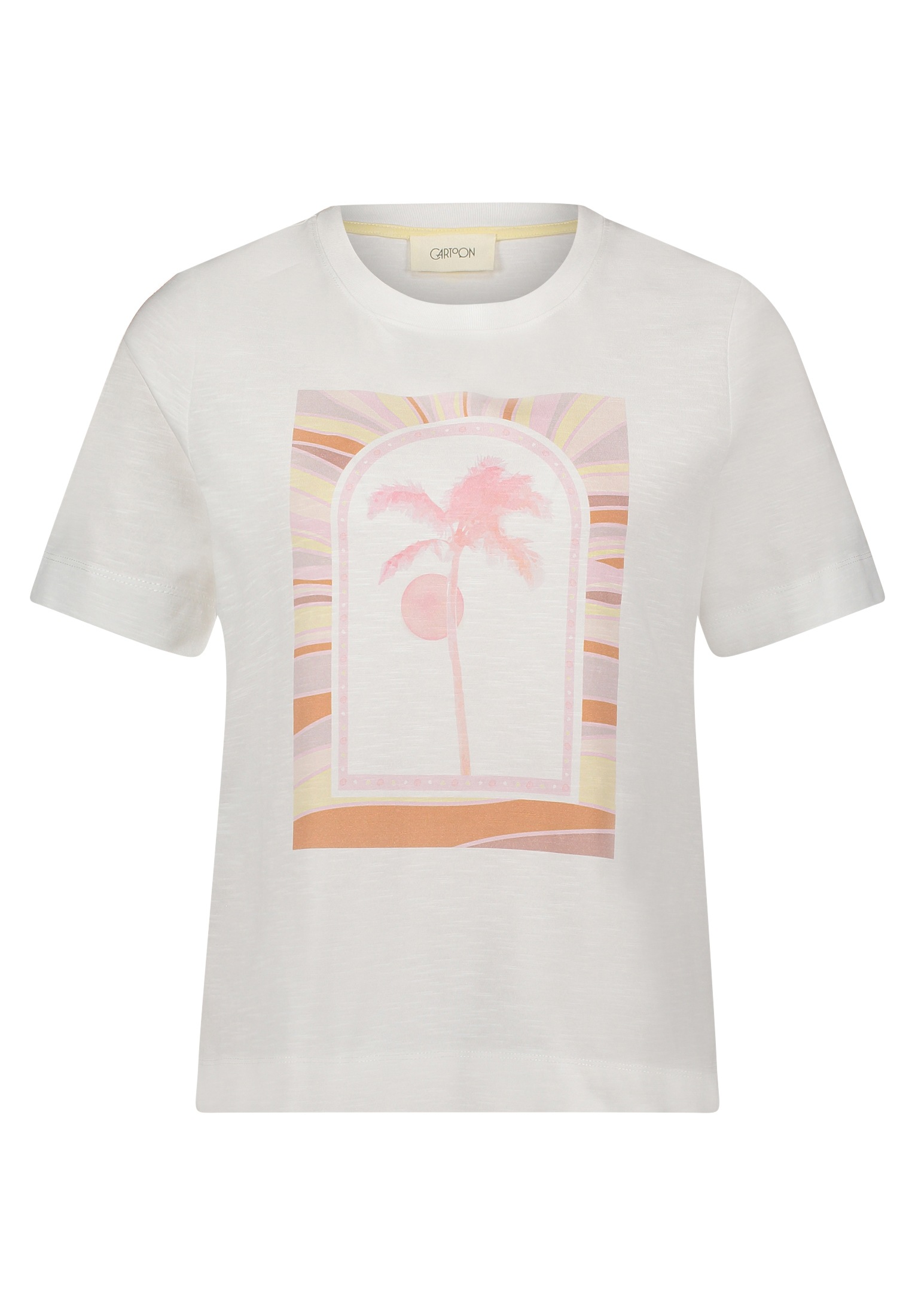 Cartoon Kurzarmshirt "Cartoon Damen Printshirt mit Rundhalsausschnitt", (1 günstig online kaufen