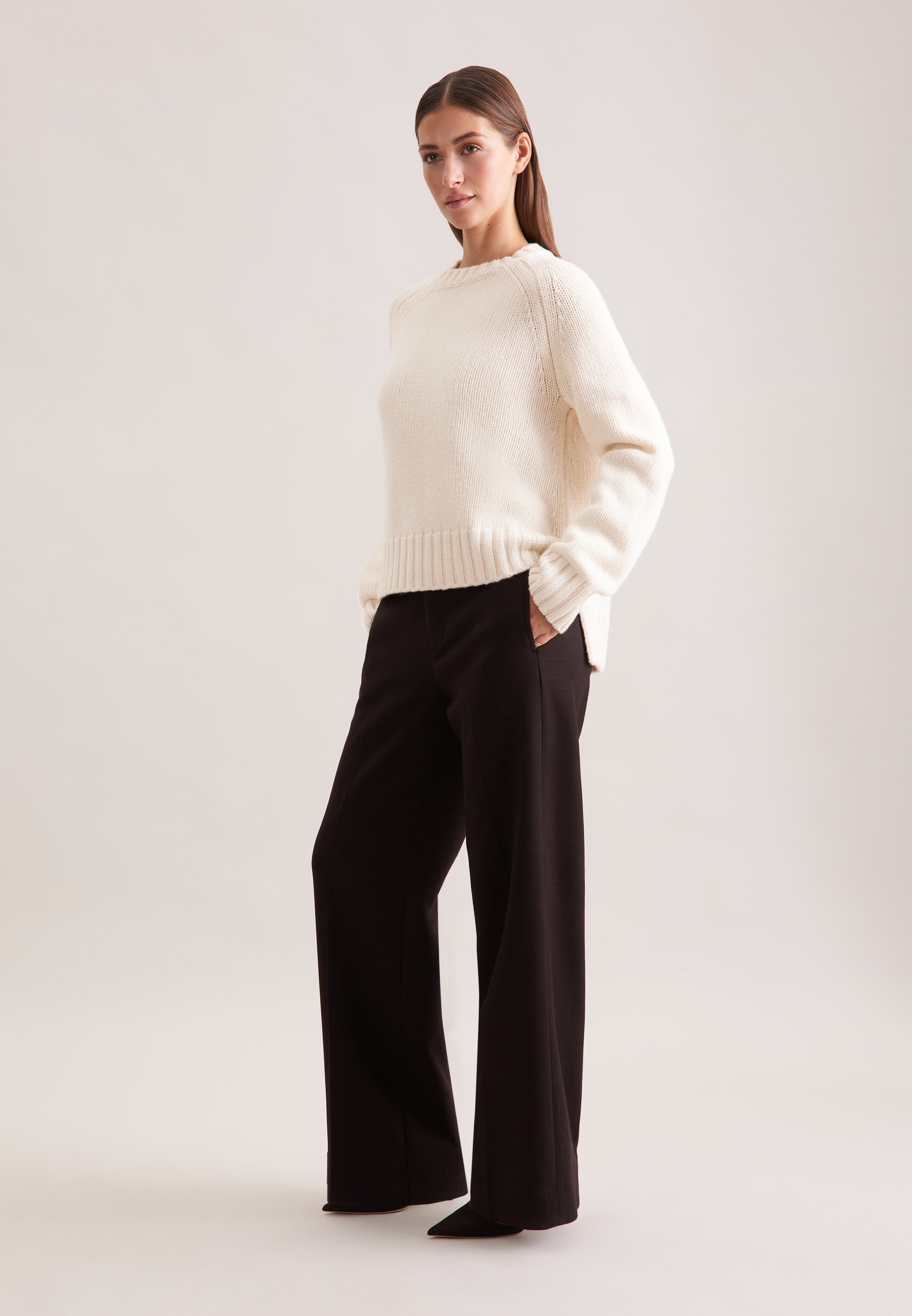 seidensticker Strickpullover 1/1 Rundhals Uni