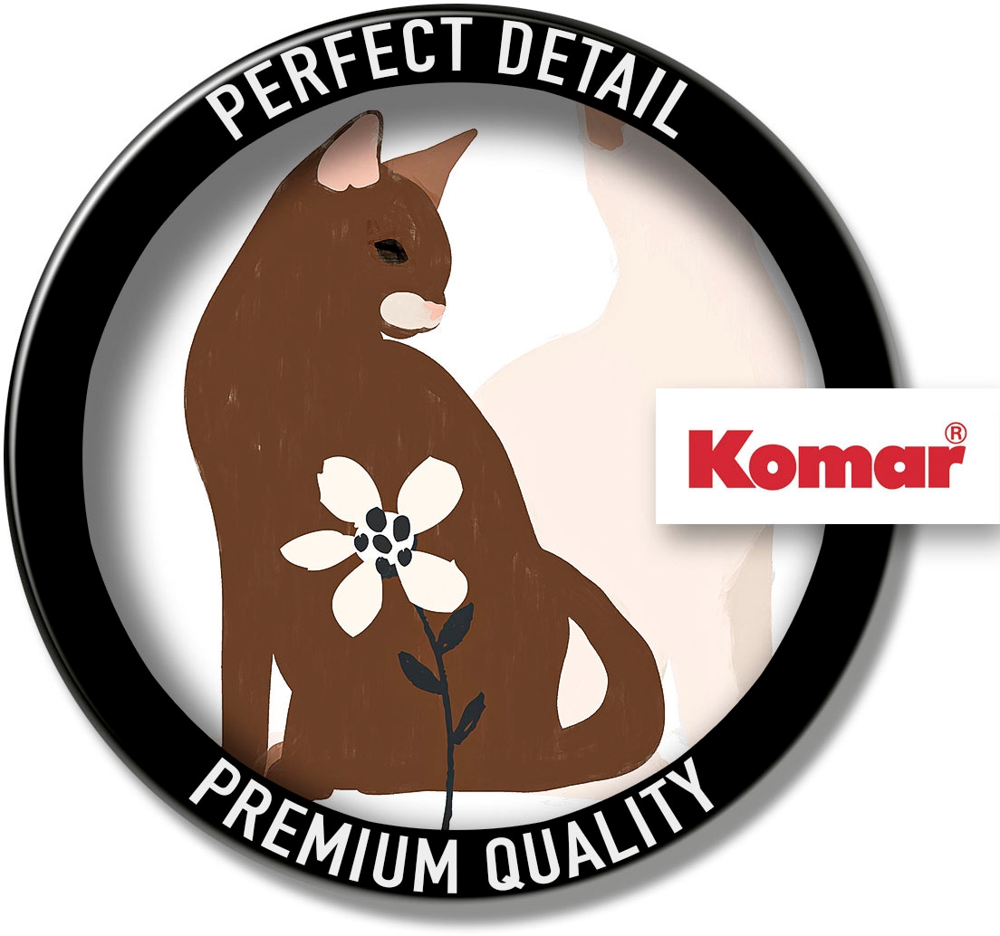 Komar Wandbild »Loving Cats«, (1 St.), Deutsches Premium-Poster Fotopapier mit seidenmatter Oberfläche und hoher Lichtbeständigkeit. Für fotorealistische Drucke mit gestochen scharfen Details und hervorragender Farbbrillanz.