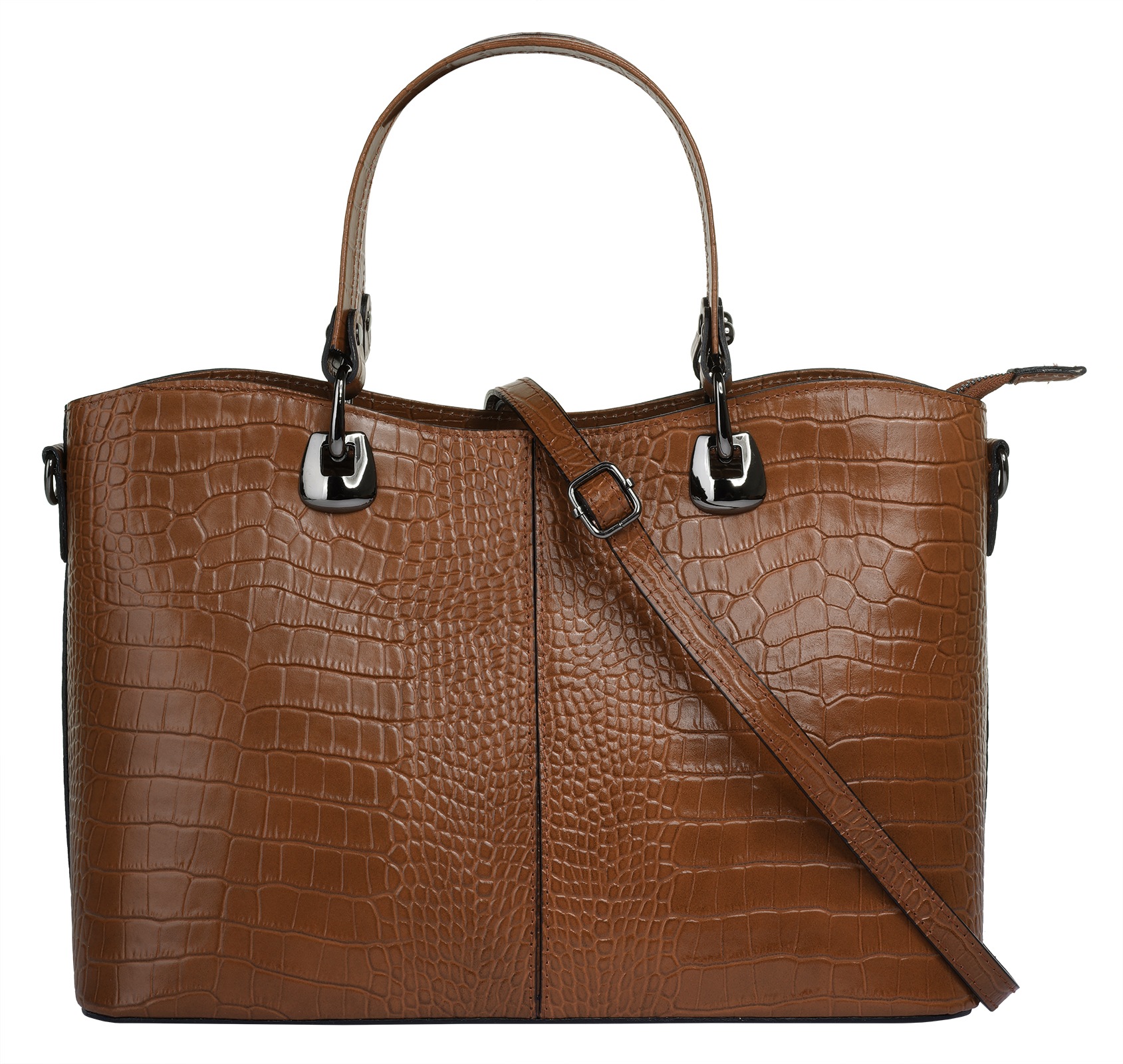 Cluty Henkeltasche, echt Leder, Made in Italy