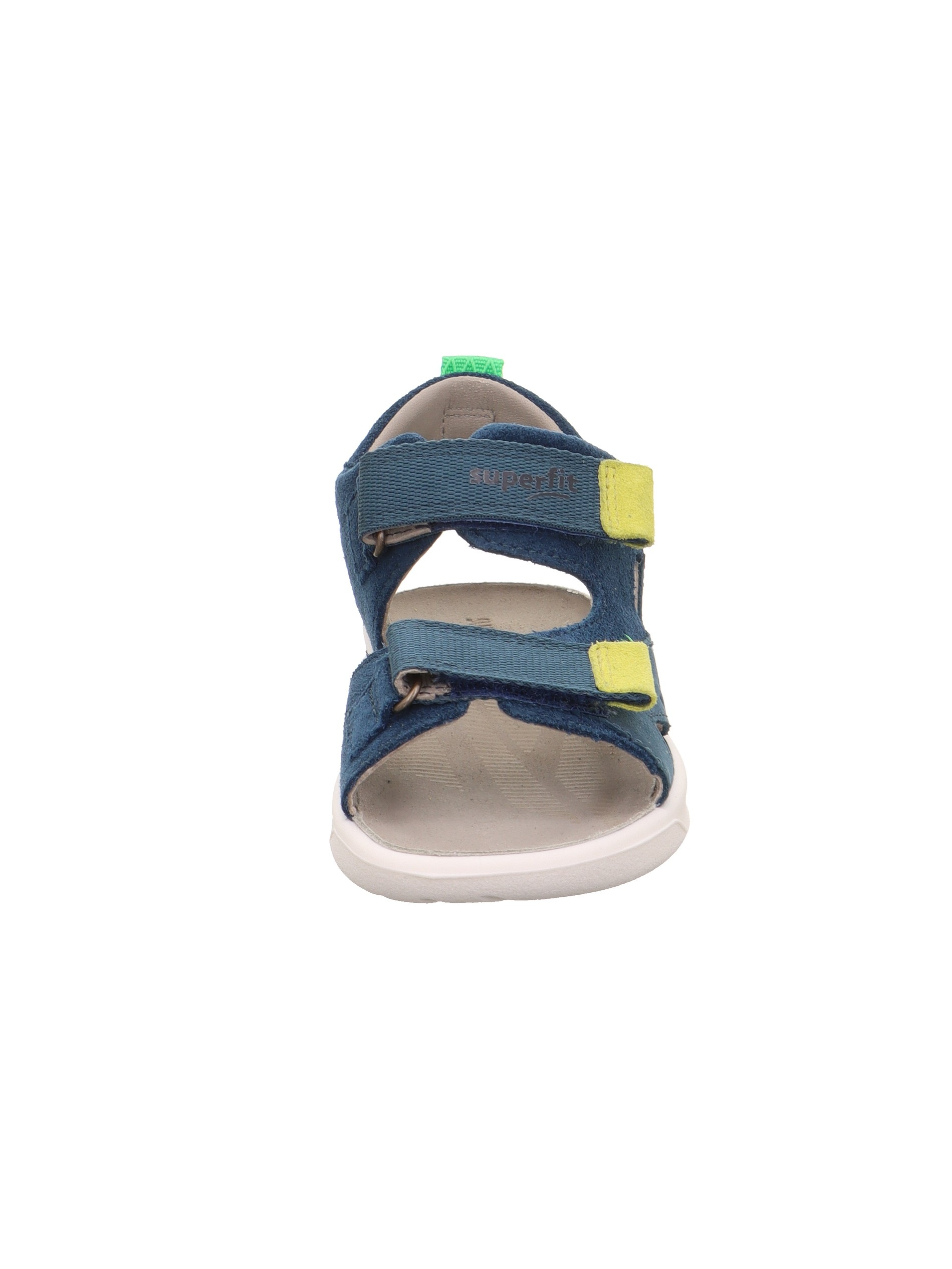 Sandale SUPERFIT "LAGOON WMS: mittel", Mädchen, Gr. 30, dunkelblau, gelb, Nubukleder, Veloursleder, Schuhe Sandale, Klettschuh, in WMS: Weite mittel, Größenschablone zum Download 2