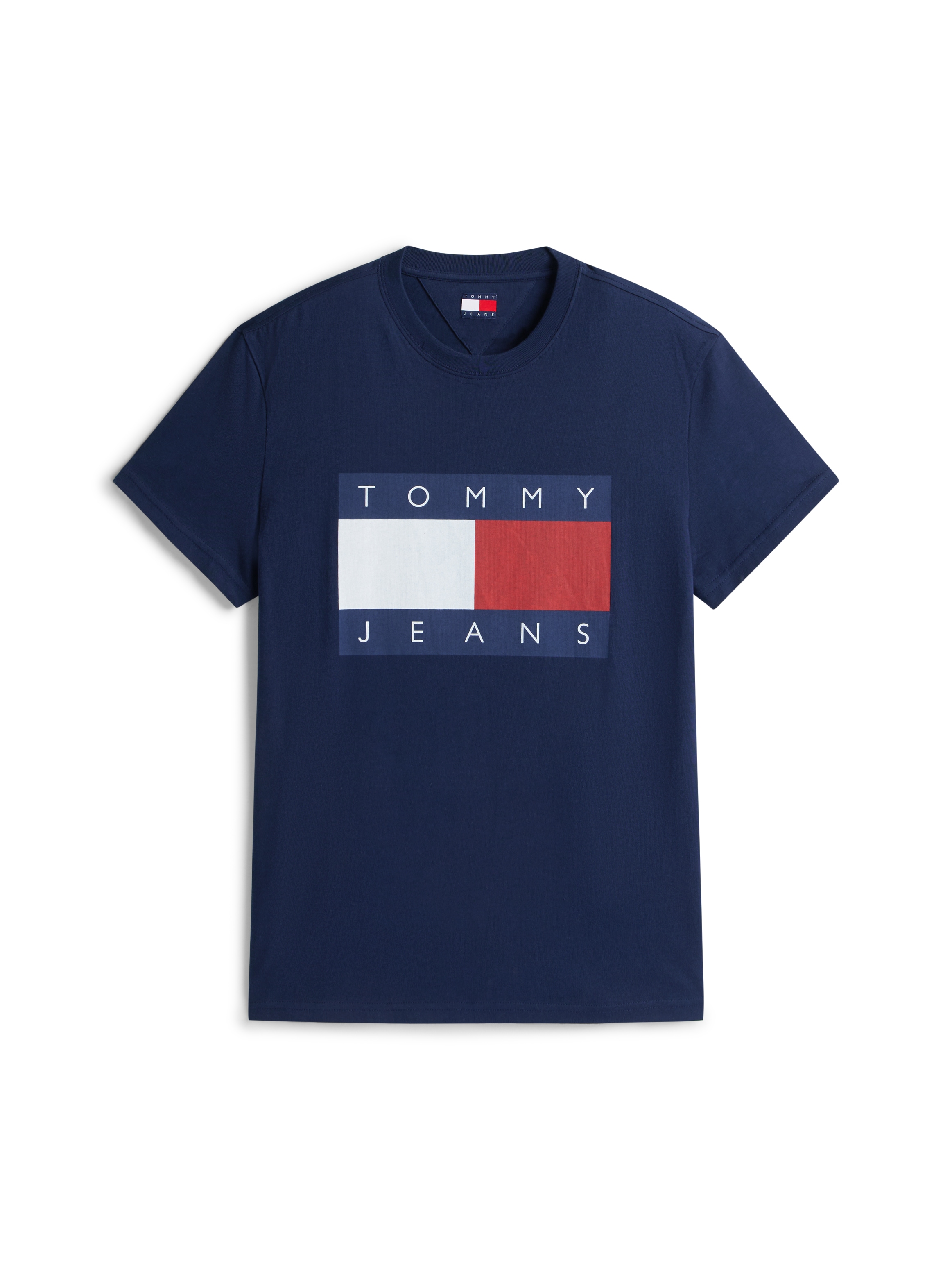 Tommy Jeans T-Shirt, Rundhalsausschnitt, Regular Fit, Logo-Druck