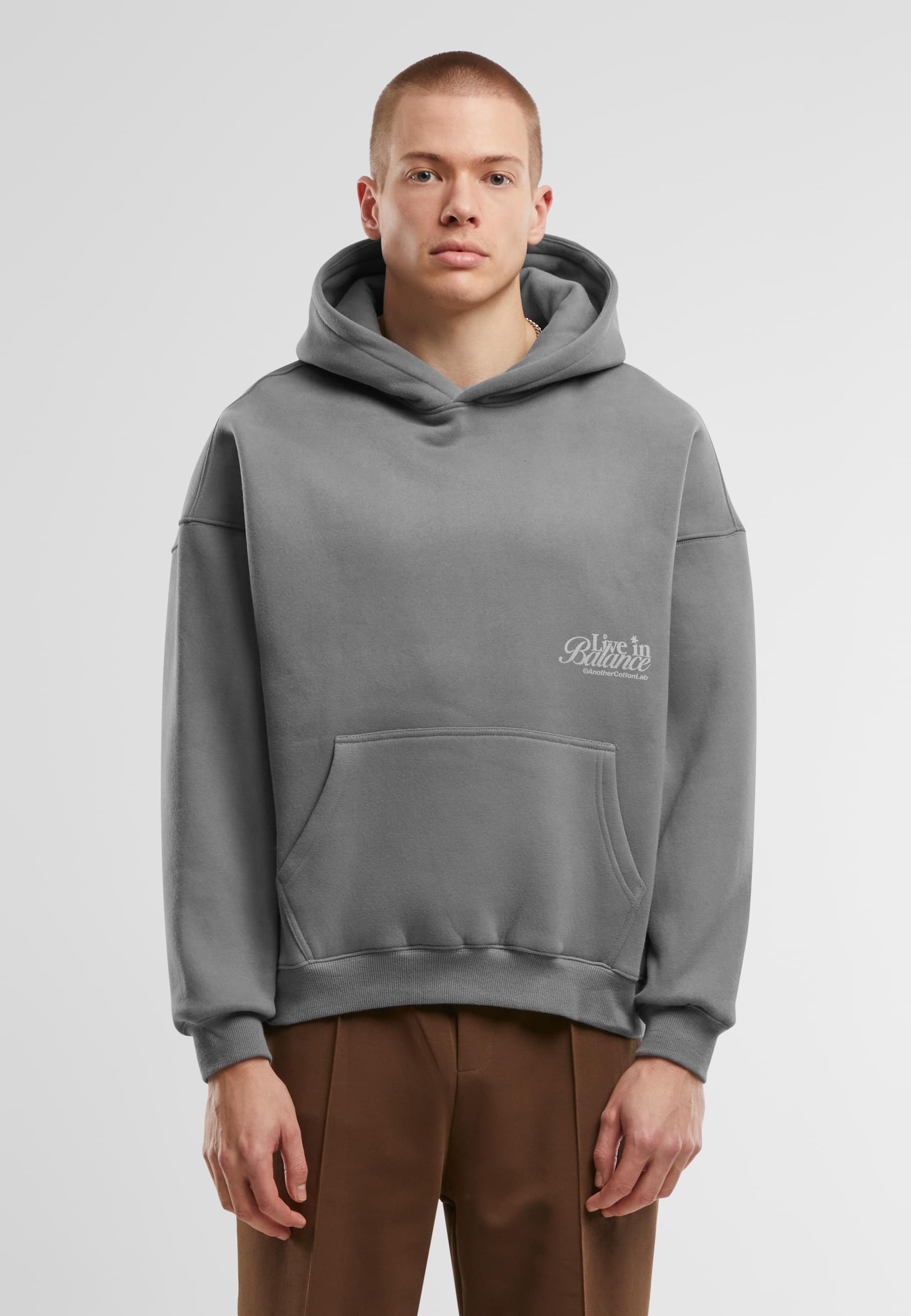 Another Cotton Lab Kapuzensweatshirt »Another Cotton Lab Live in Balance Heavy Oversized Hoodie«, (1 tlg.)