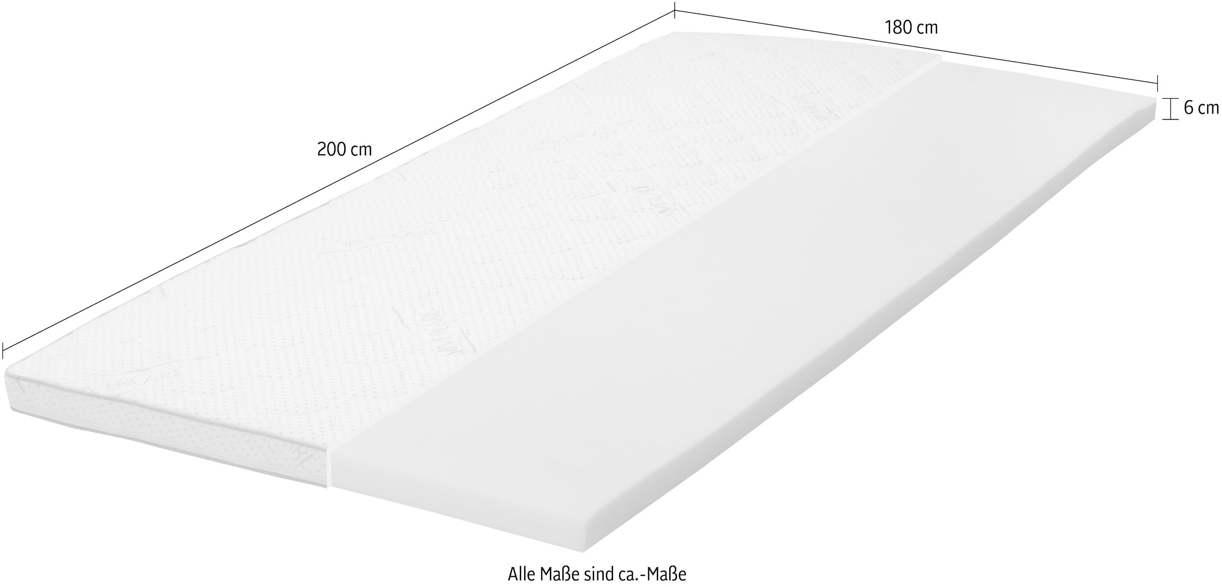 hapo Topper »"Paris", Kaltschaumtopper in verschiedenen Breiten«, (1 St.), Silvercare-Bezug mit antibakterieller Ausrüstung