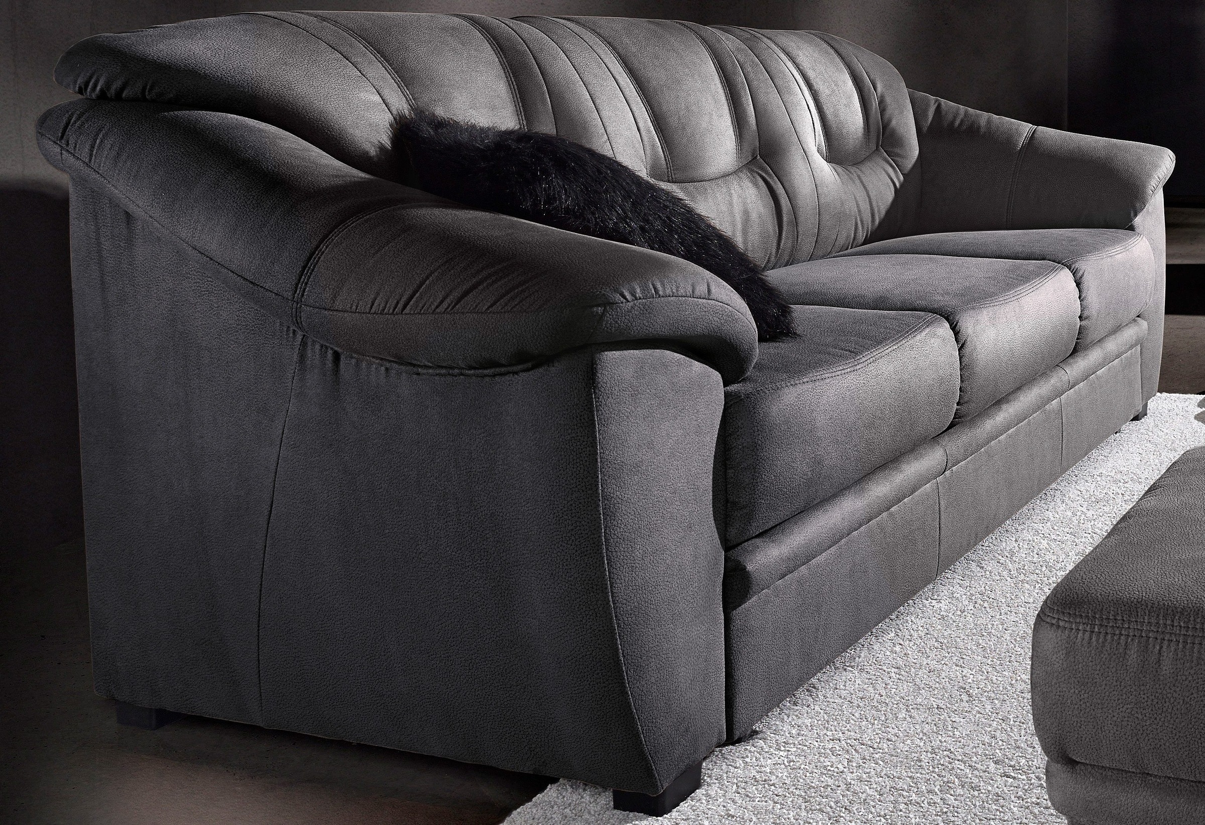 sit&more 3-Sitzer "Safira, B: 198 cm, Bettfunktion optional, Federkern-Polsterung" inklusive komfortablem Federkern, wahlweise mit Schlaffunktion