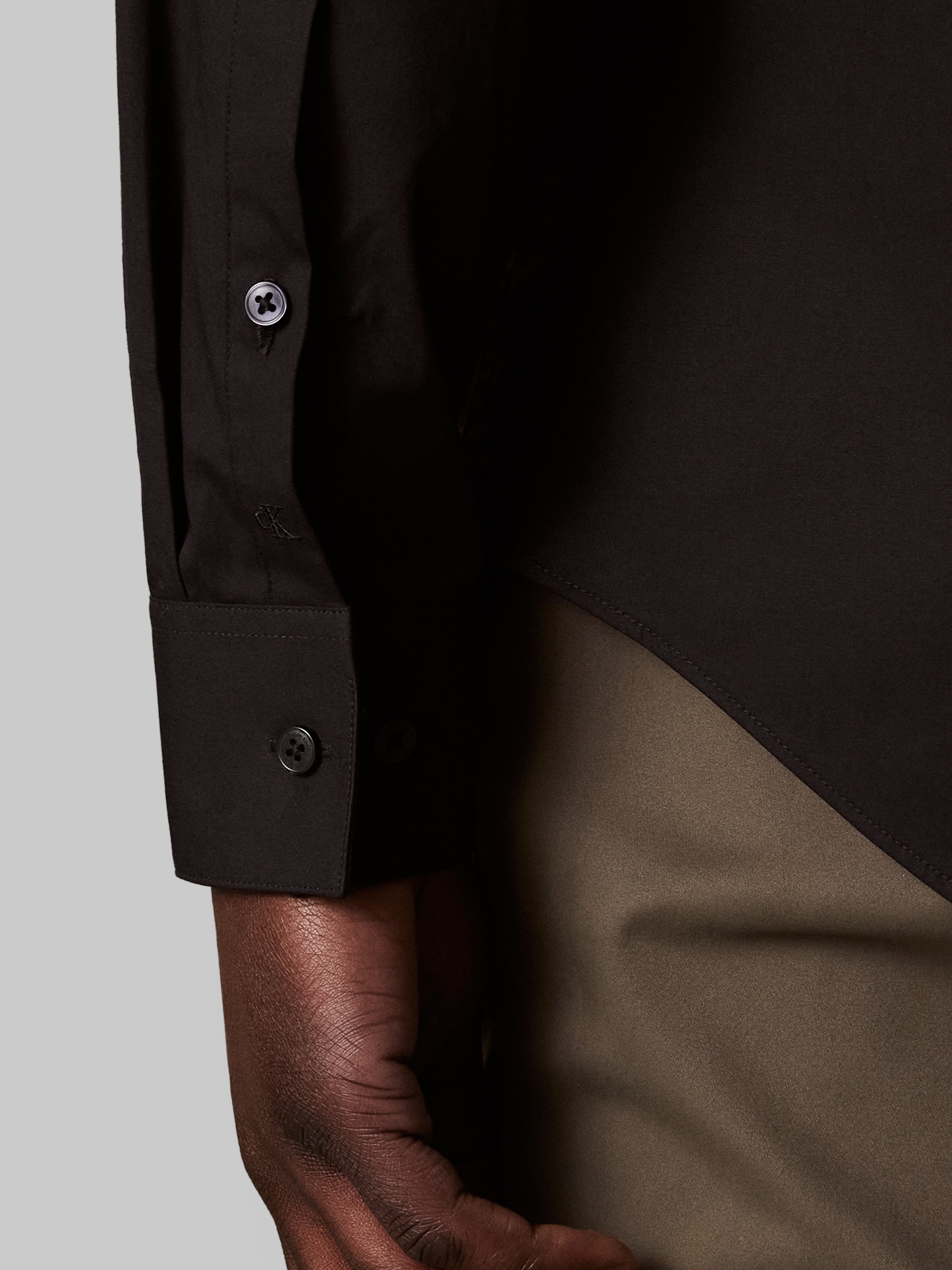 Calvin Klein Businesshemd »REG ESNTL POPLIN STR SLD« Regular fit, mit Rundhalsausschnitt