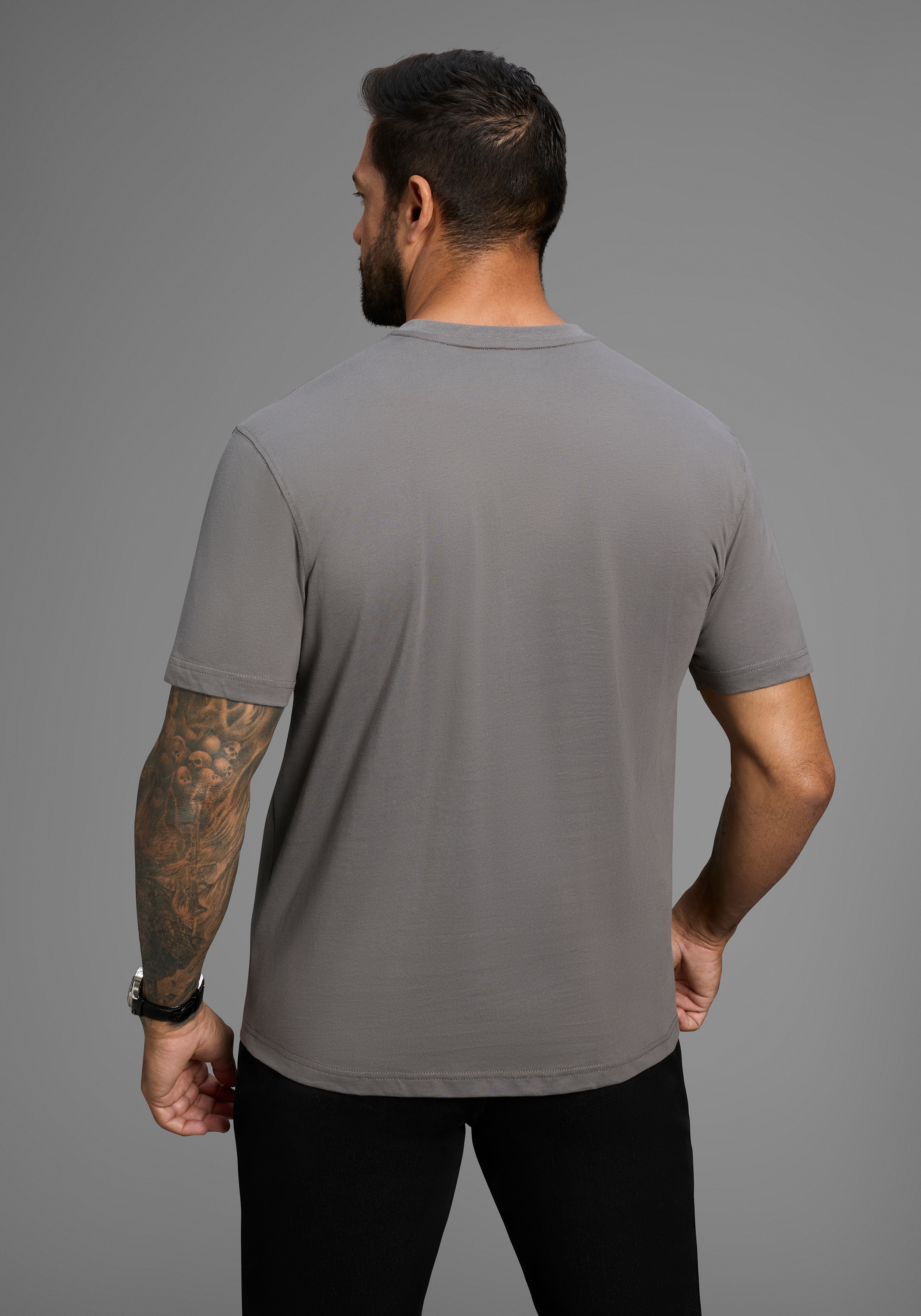 Man's World T-Shirt, Kurzarm, mit stylischem Print, Rundhalsausschnitt, aus Baumwolle