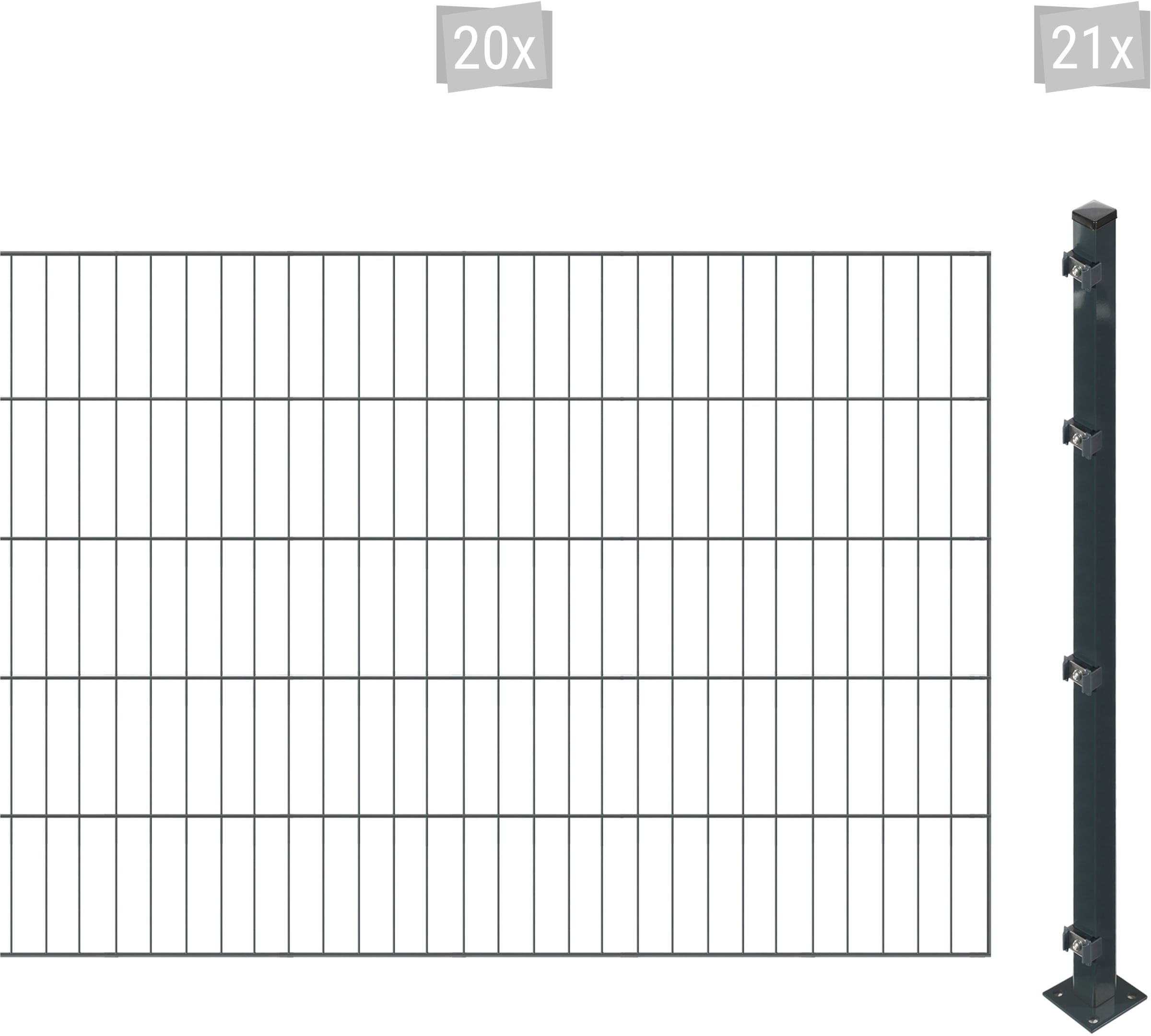 Arvotec Einstabmattenzaun "ESSENTIAL 100 zum Einbetonieren", Zaunhöhe 100 cm, Zaunlänge 2 - 60 m